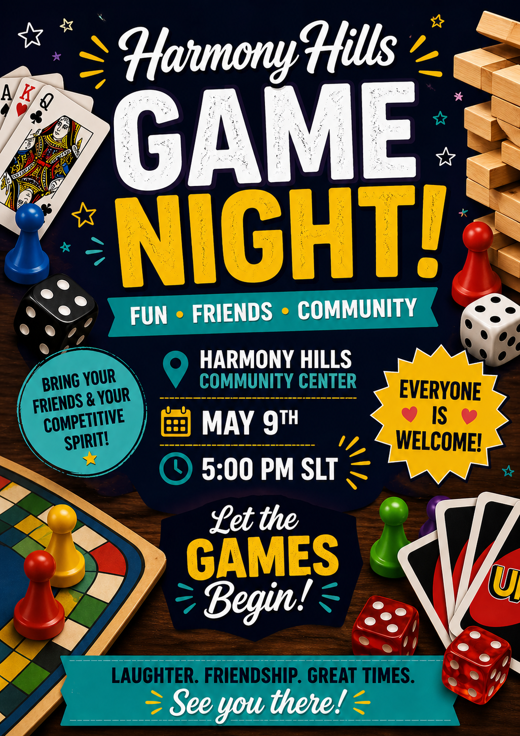 🎲 Harmony Hills Game Night 🎲