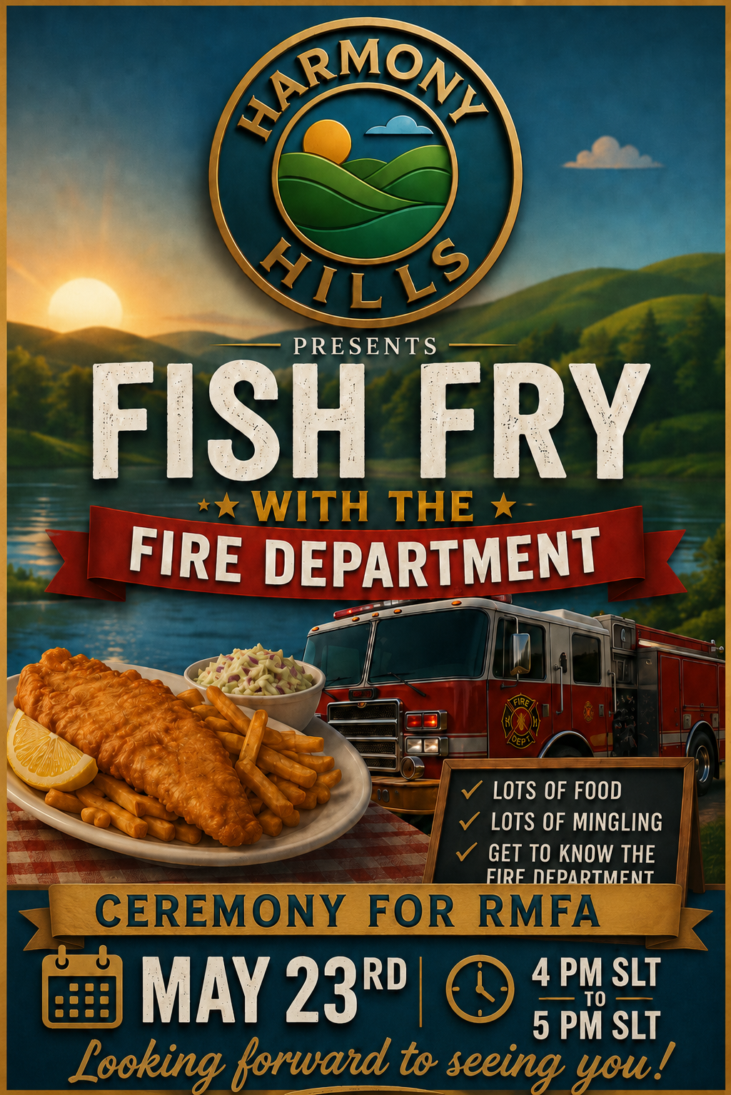 Fish Fry with Harmony Hills Fire Department