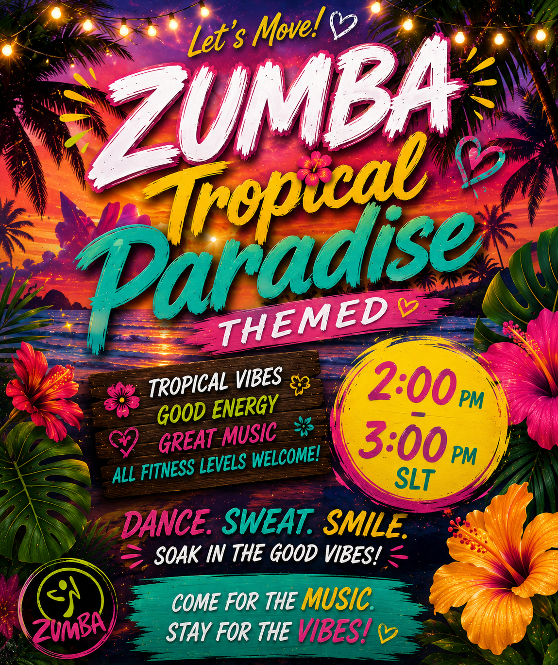 Zumba - Tropical paradise Themed
