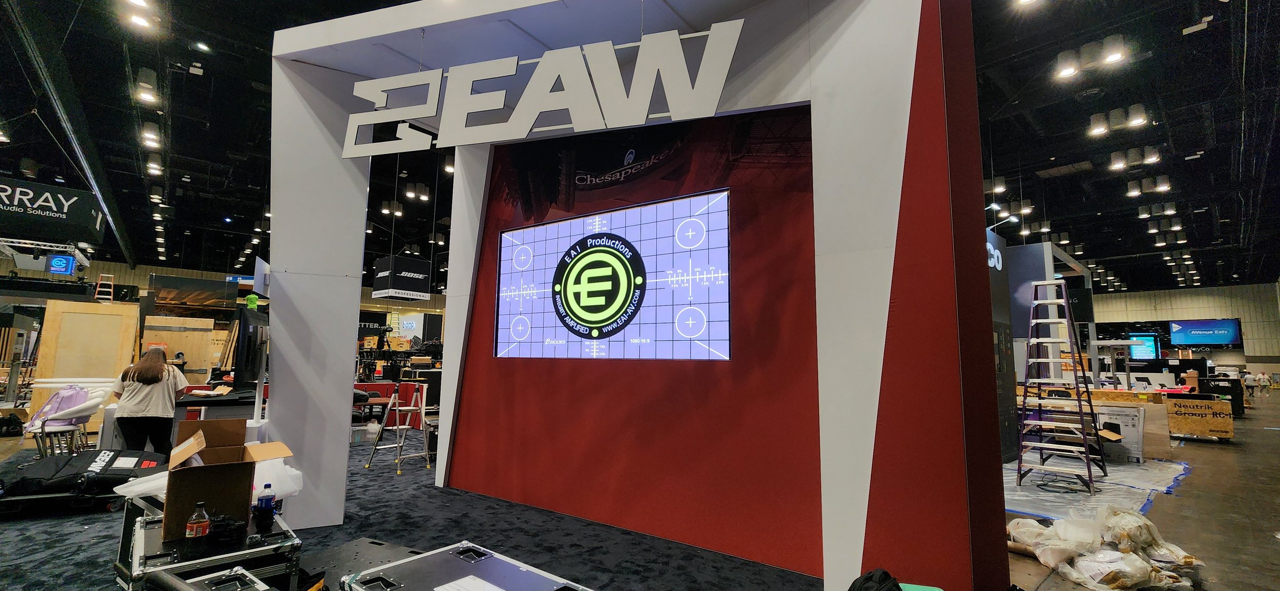 Tradeshow booth with custom LED