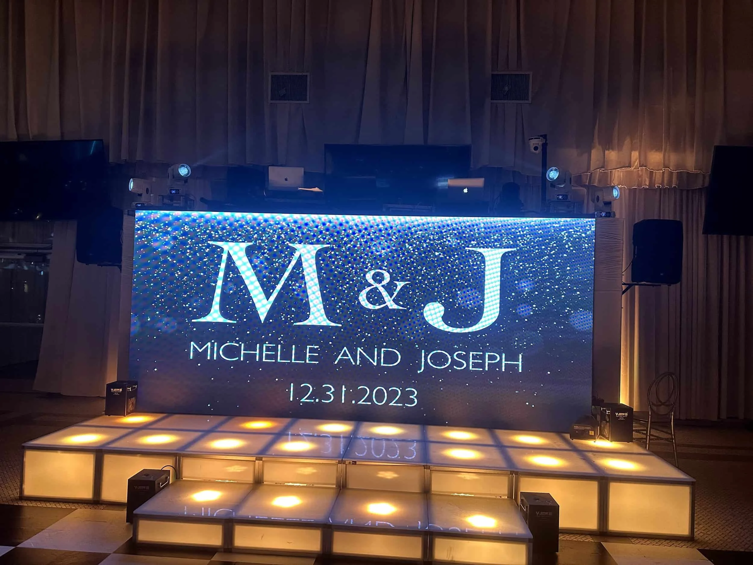 wedding video wall rental