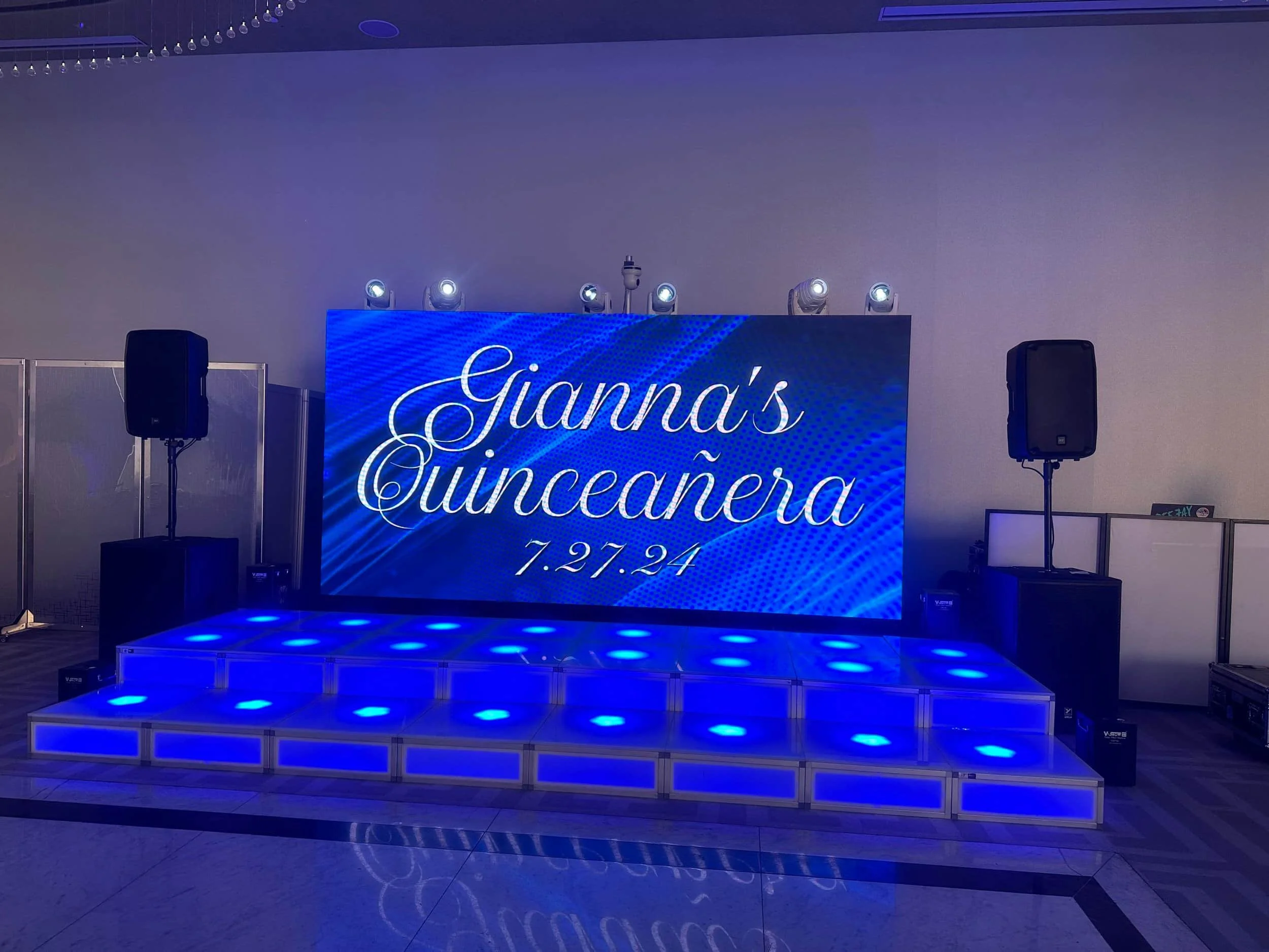 mitzvah video wall rental