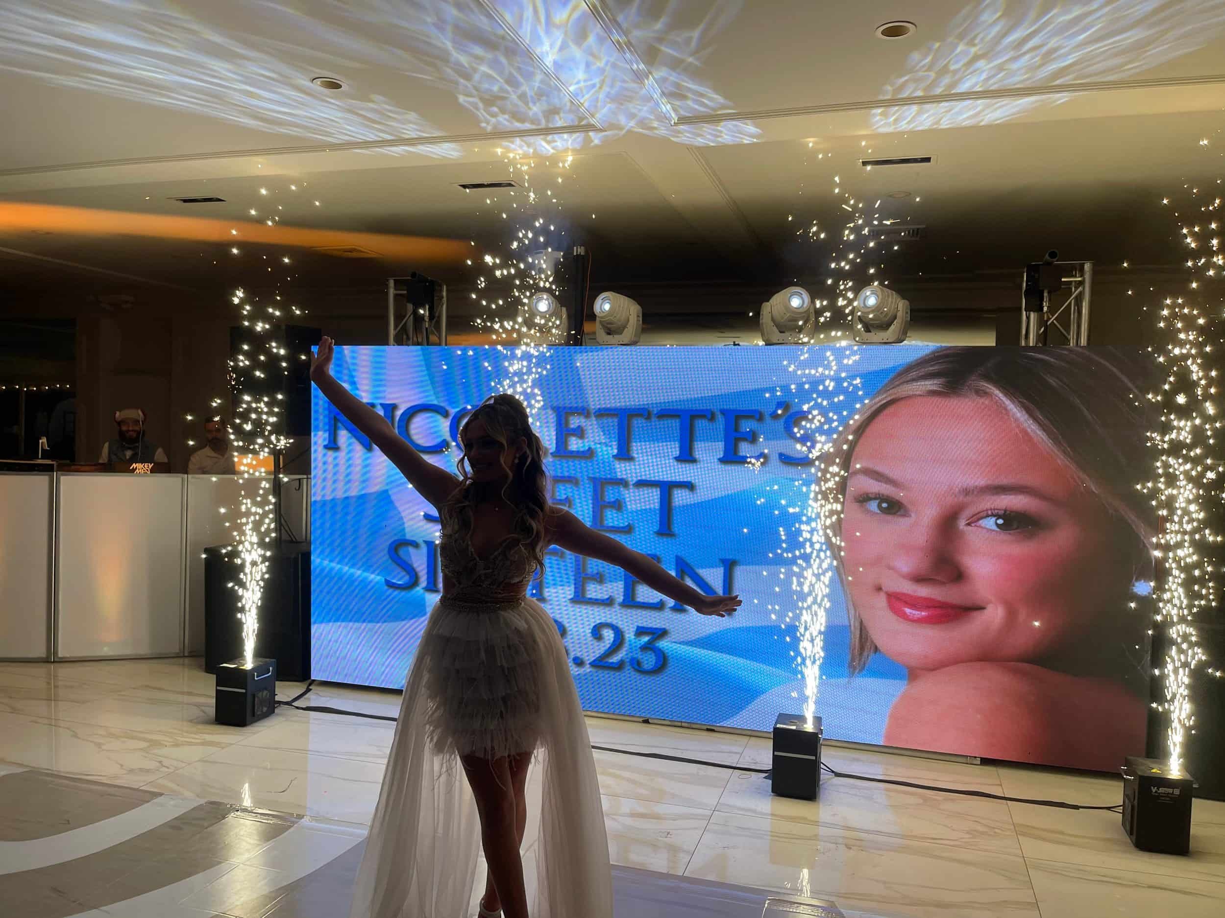 sweet 16 video wall rental