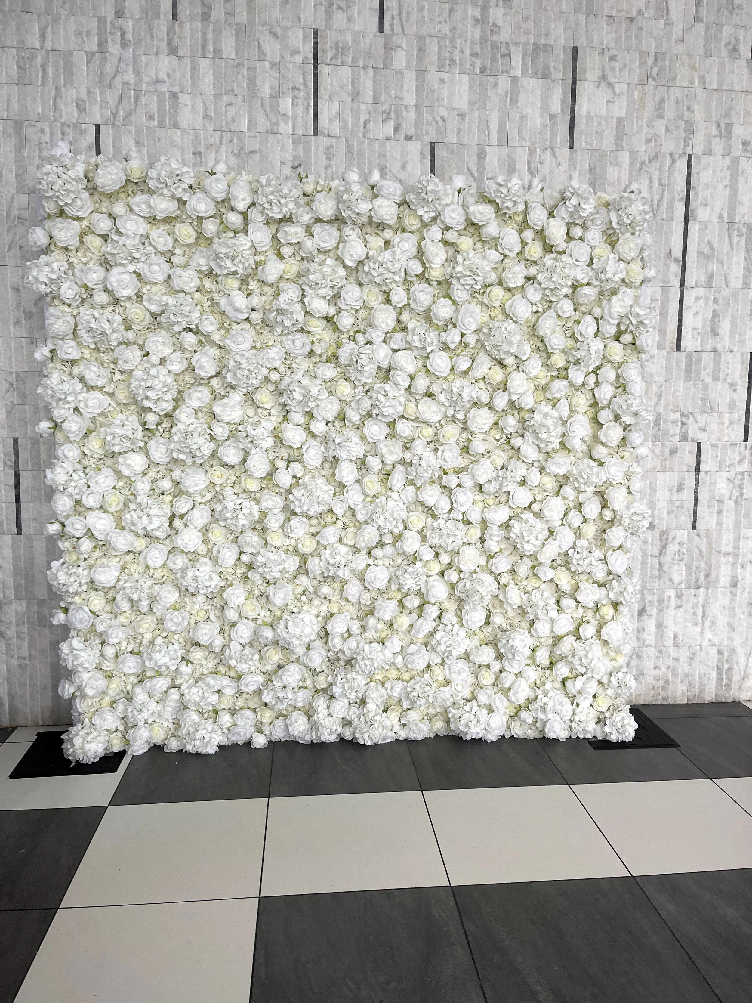 Luxury White Flower Wall