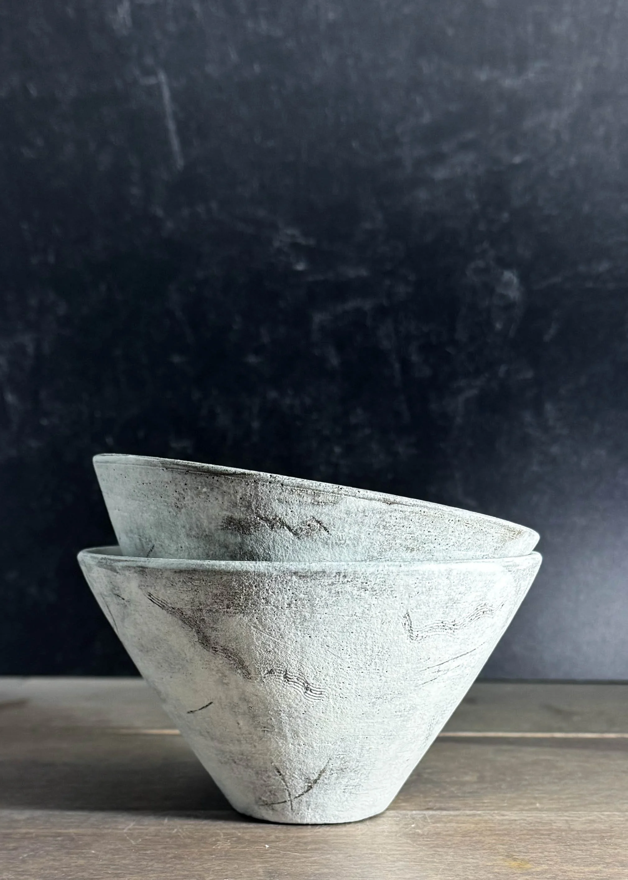 Weathered terrain rice bowl, snow
