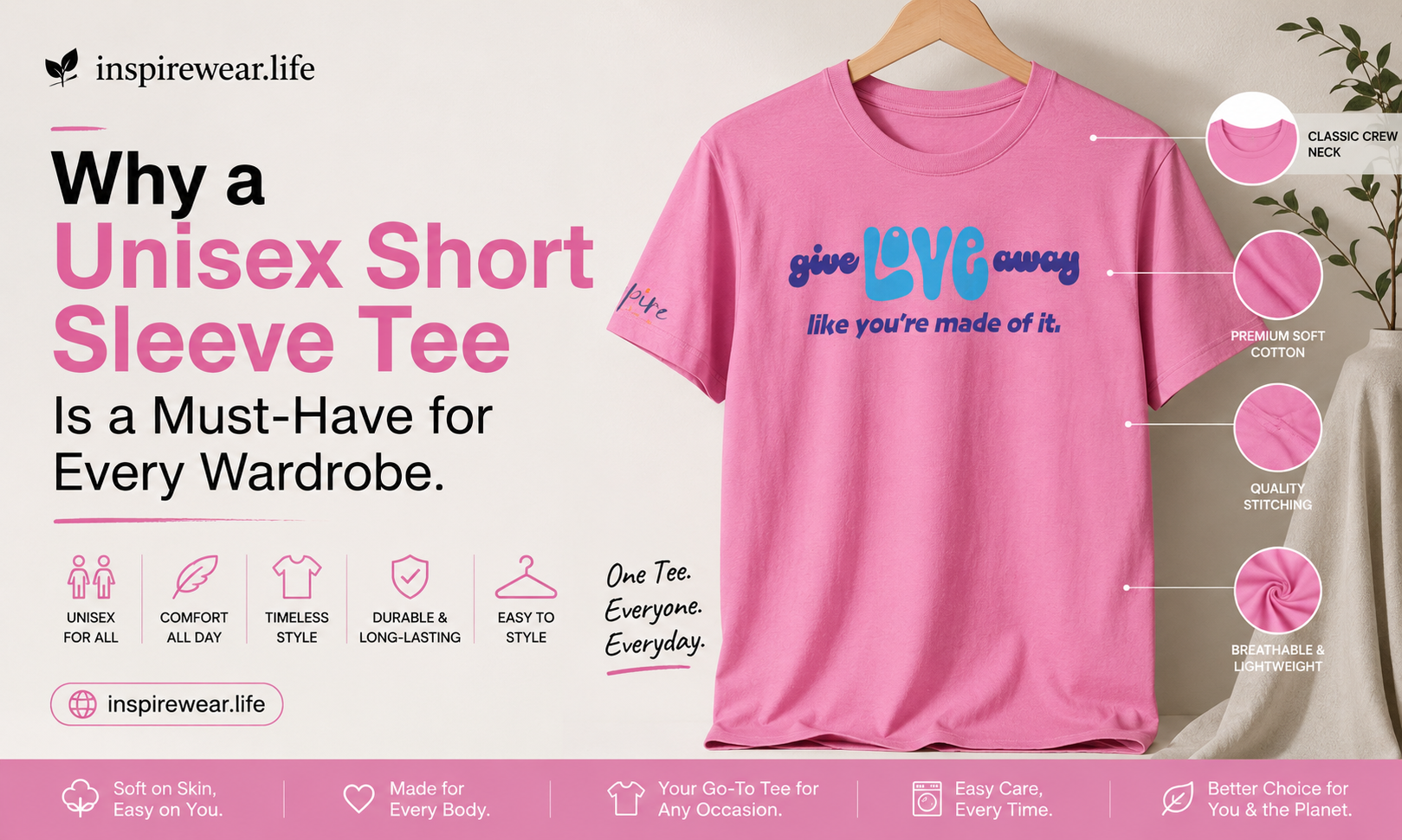      
  

 
  
     
 
 
   
   
   Why a Unisex Short Sleeve Tee Is a Must-Have for Every Wardrobe 
   
   
    *, *::before, *::after { box-sizing: border-box; margin: 0; padding: 0; }

    :root {
      --bg: #F8E6DA;
      --ink: #000000;
      -