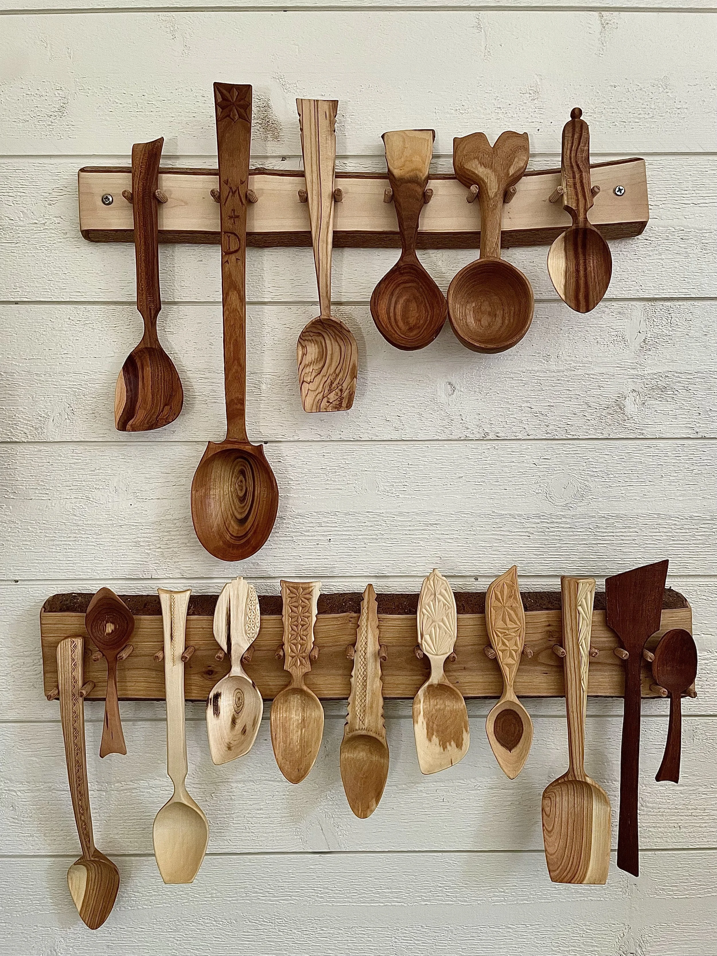 Hand carved wooden spoons.