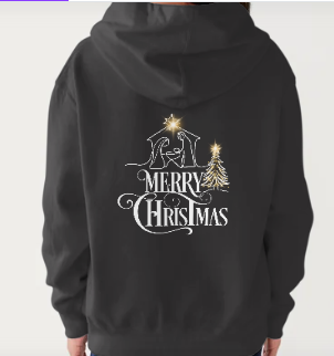 Youth Black Hoodie Nativity Tree Star.png