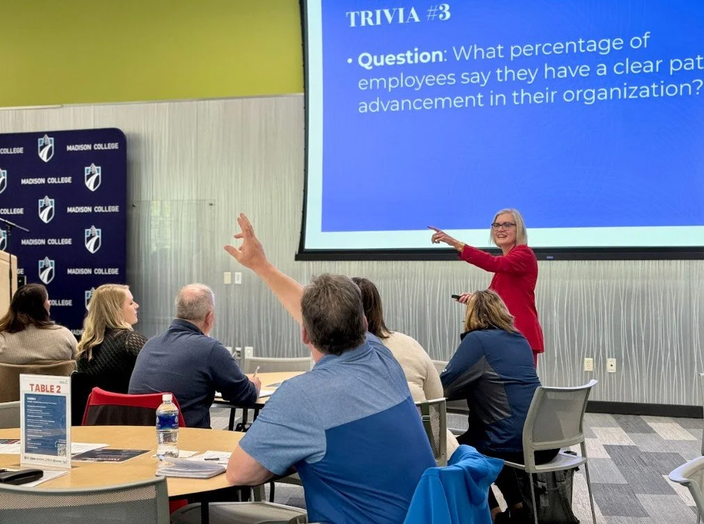 Jen Emmons speaking in training