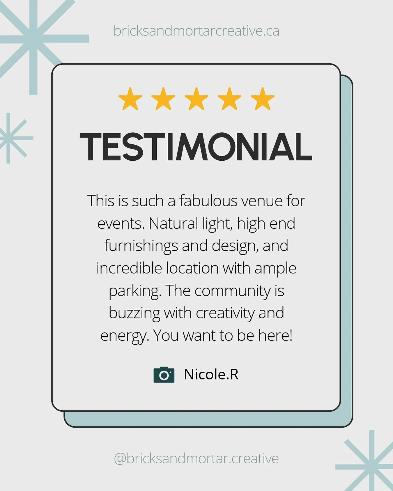 There’s nothing better than hearing how much our guests love the space! ✨
From workshops to photoshoots to private events, Bricks & Mortar was designed to spark creativity!
#bricksandmortarcreative #popupspace #okanagancreatives #kelownaev