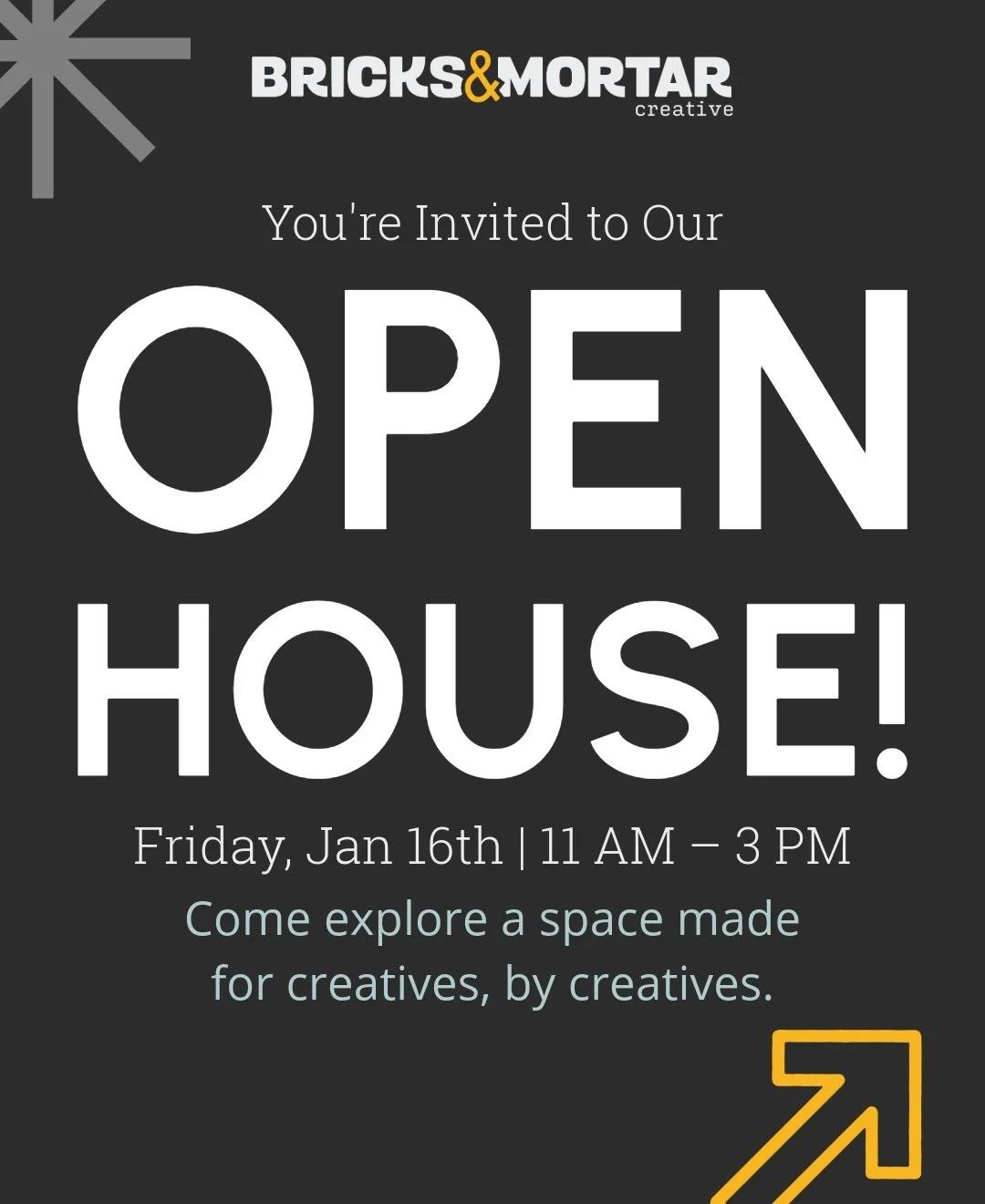 Have an idea for a workshop, class, or pop-up but not sure where to host it?

We&rsquo;re opening our doors for an Open House on January 16 from 11&ndash;3 and inviting creatives, educators, wellness hosts, and small businesses to come see what&rsquo