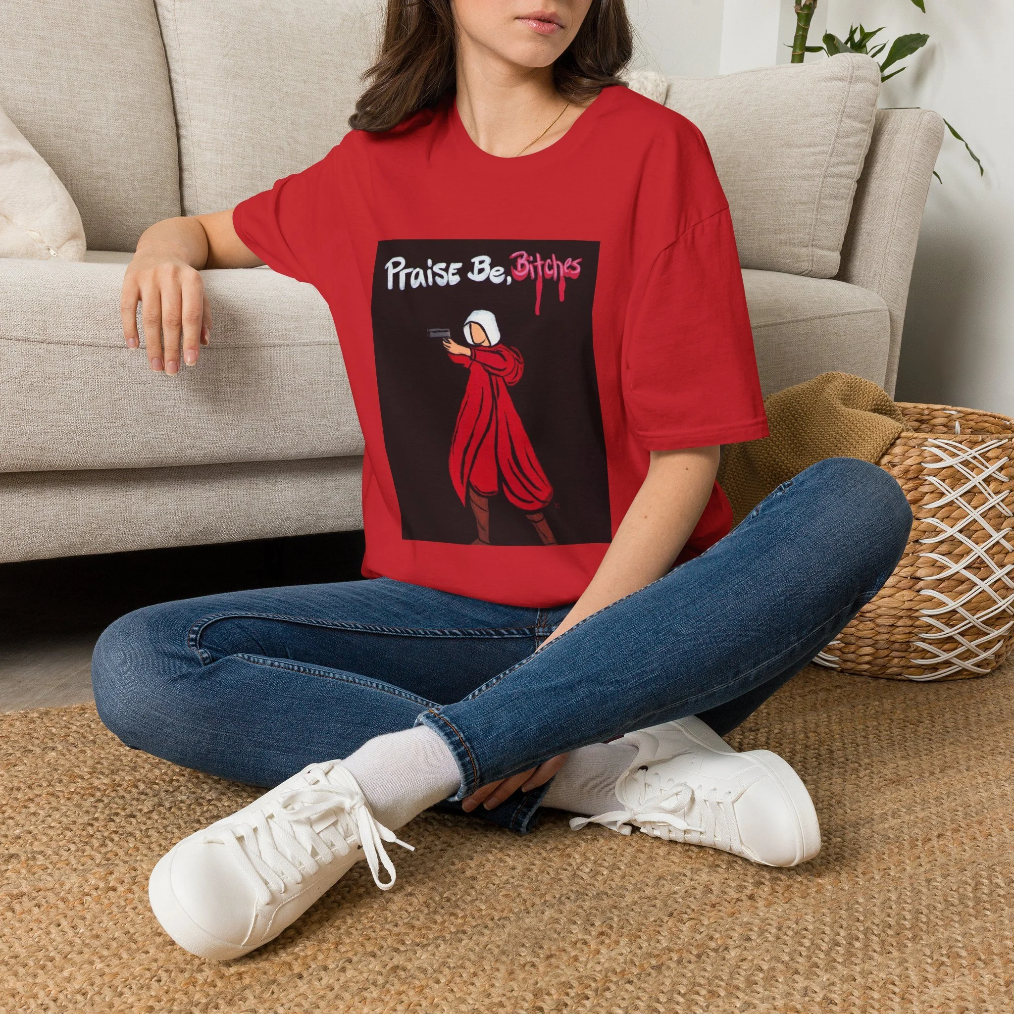 T-Shirt — "Praise Be, Bitches" Handmaid-inspired Graphic Tee