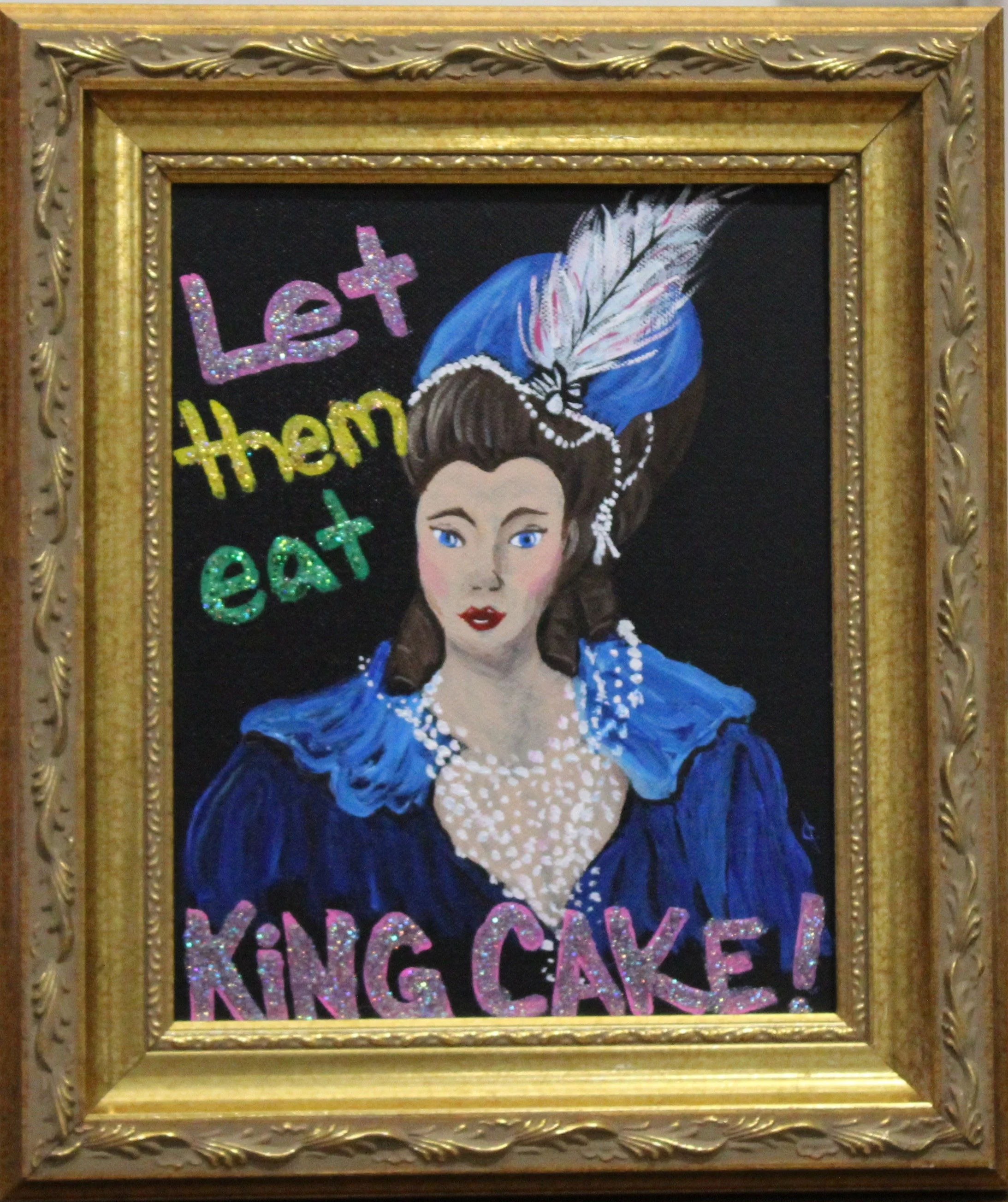 FRAMED let them eat king cake.JPG