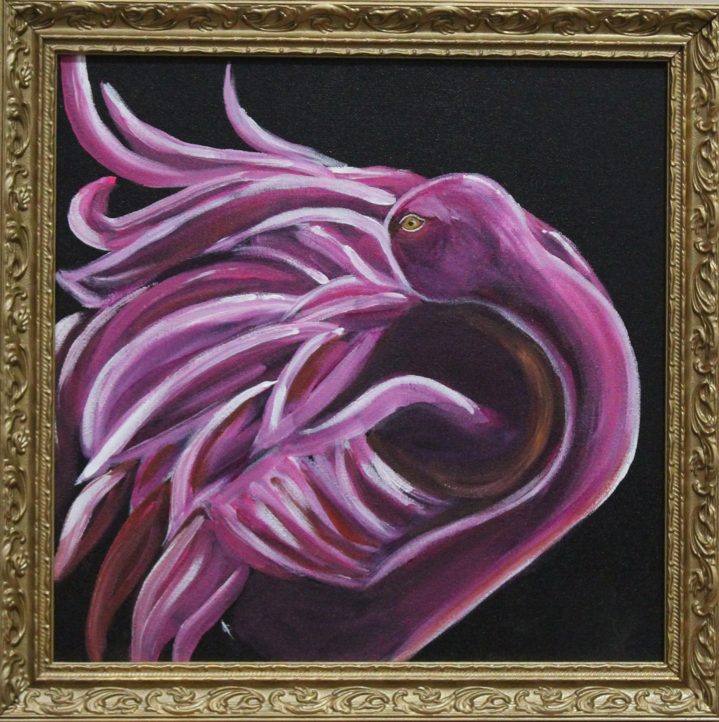 FRAMED Flamingo.JPG