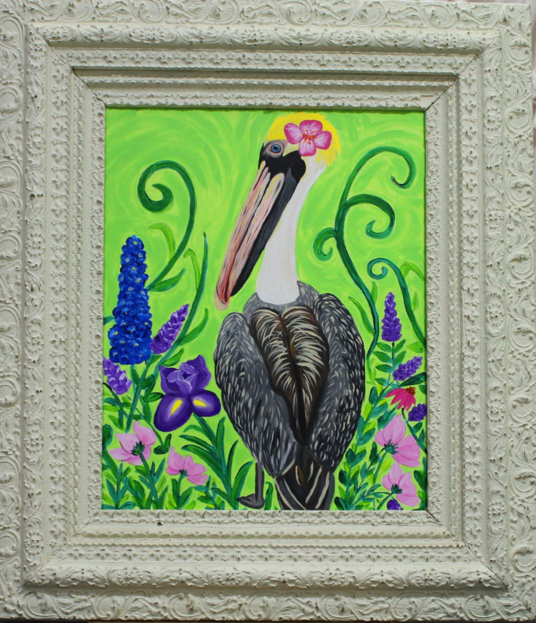 FRAMED Springtime Pelican.JPG