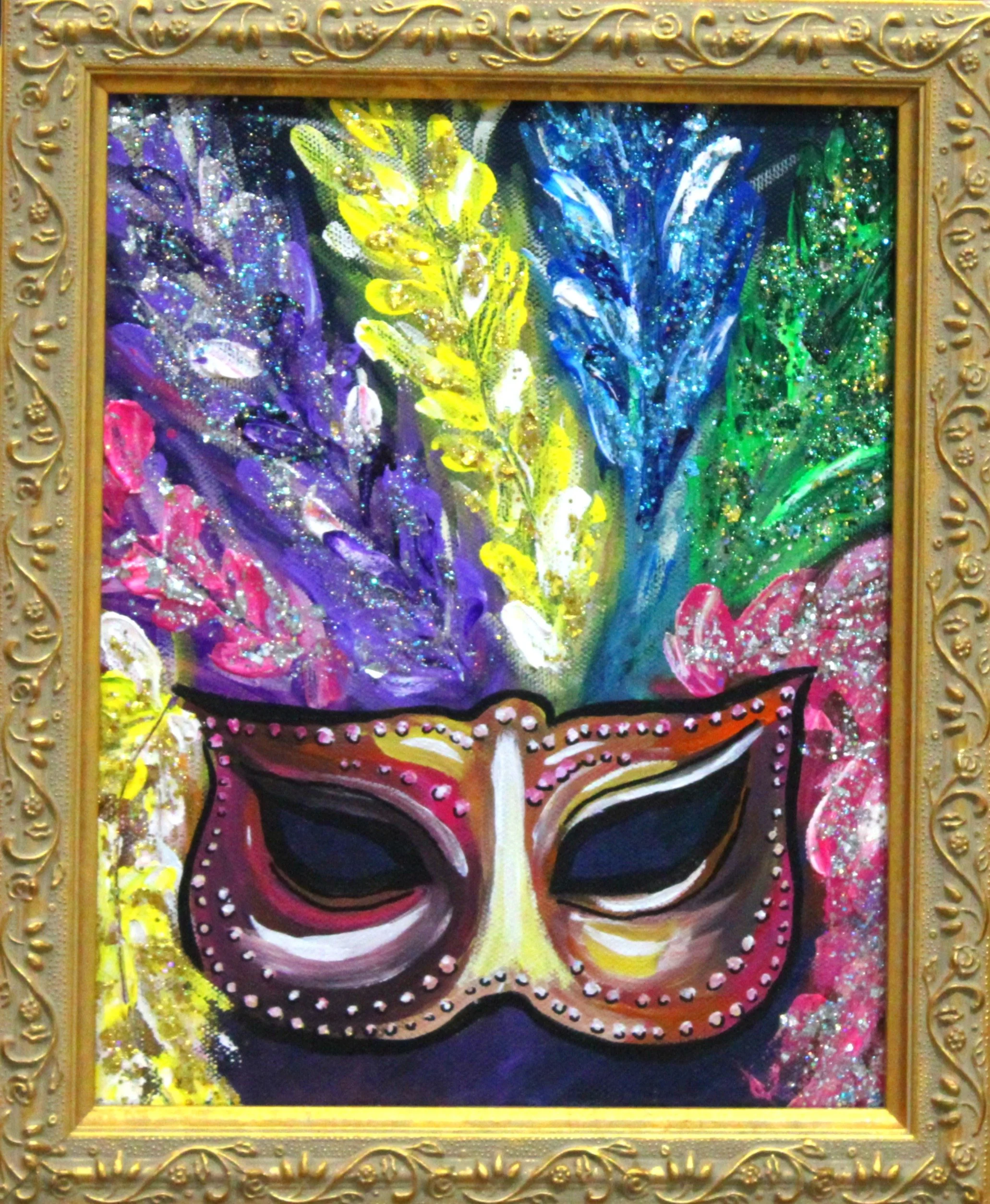 FRAMED Mardi Gras Glitter.JPG