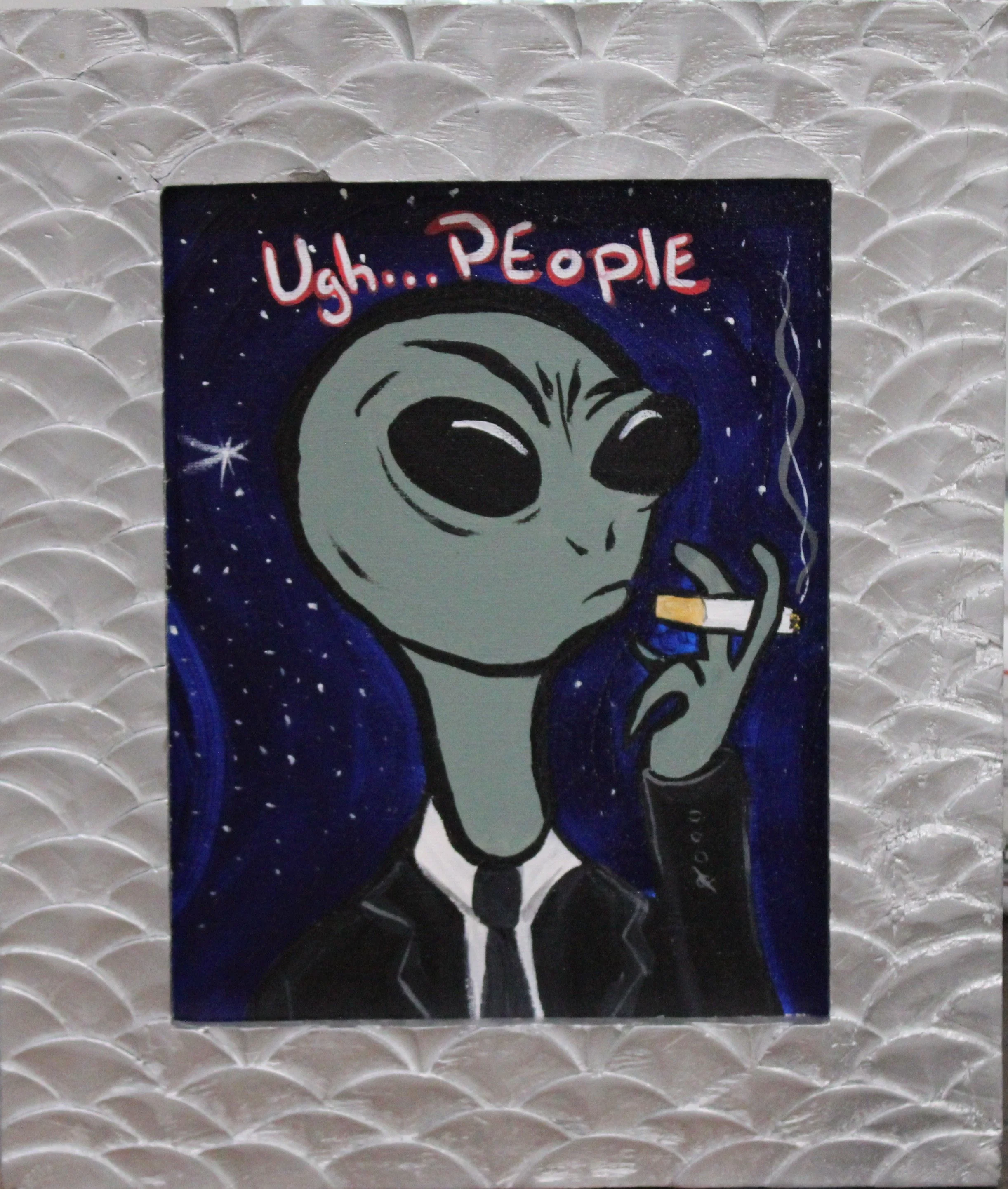 Ugh People Alien Framed.JPG