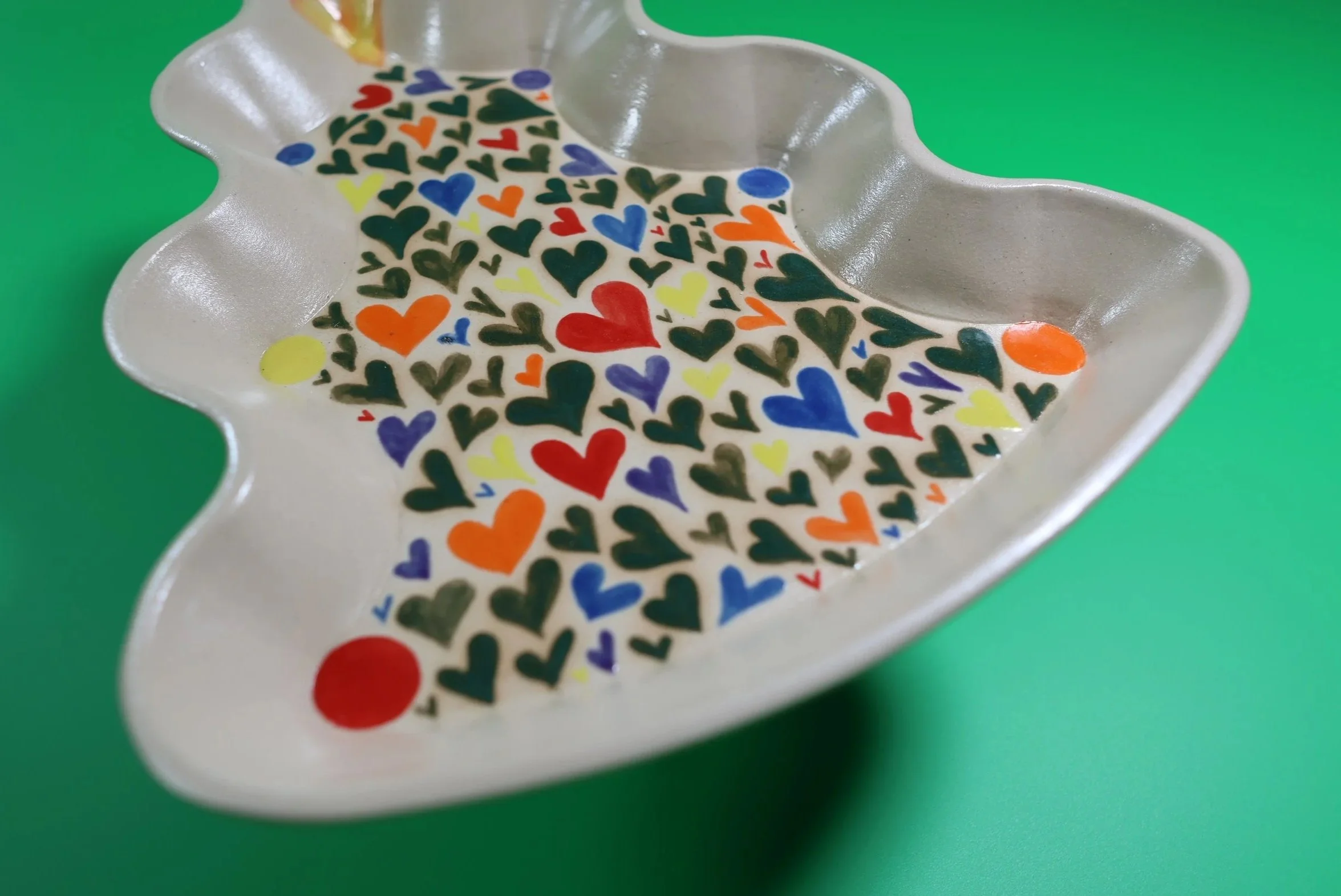 Heart Pattern Christmas Tree bowl