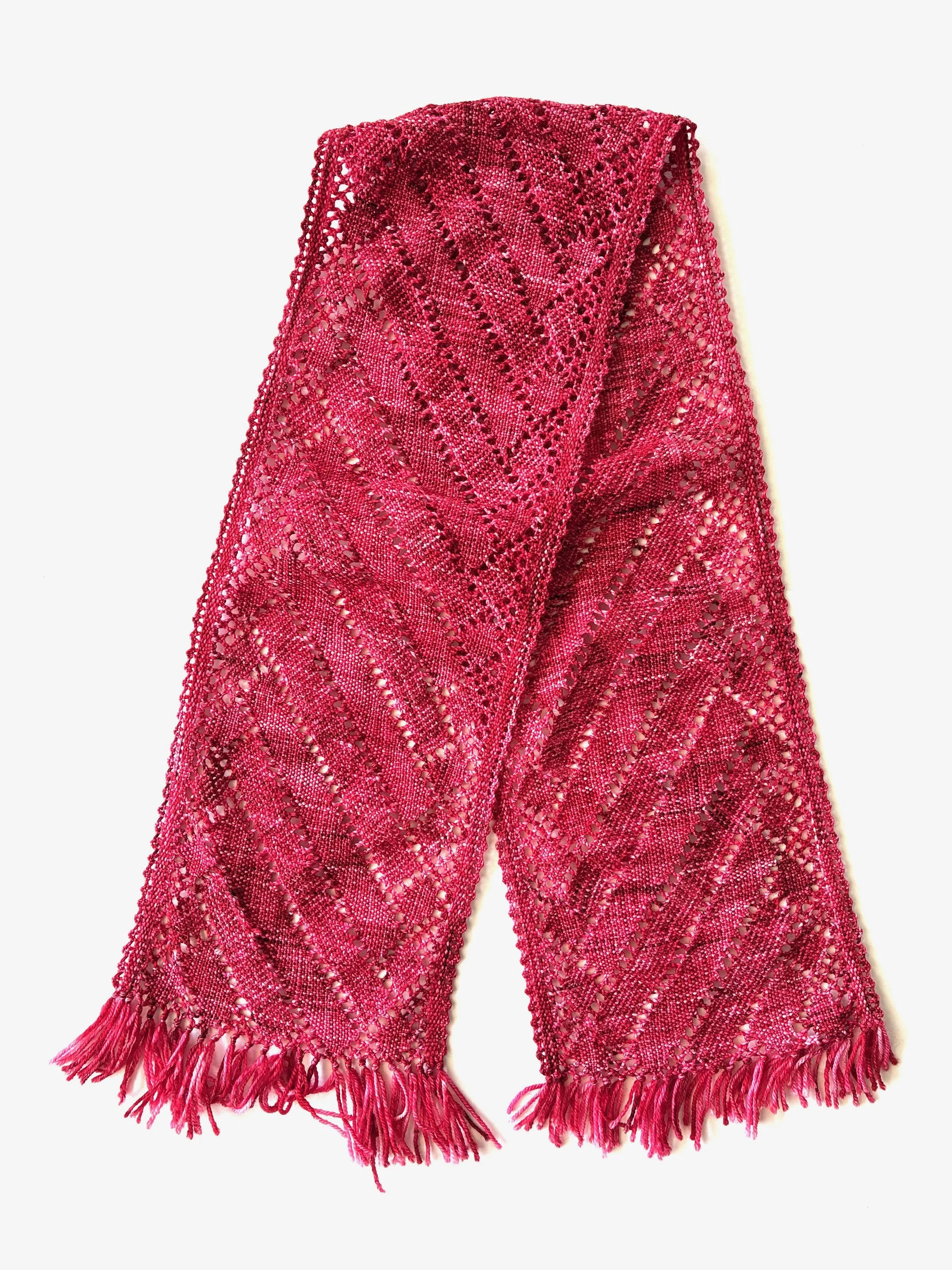 Side Diamond Scarf - Bobbin Lace Pattern