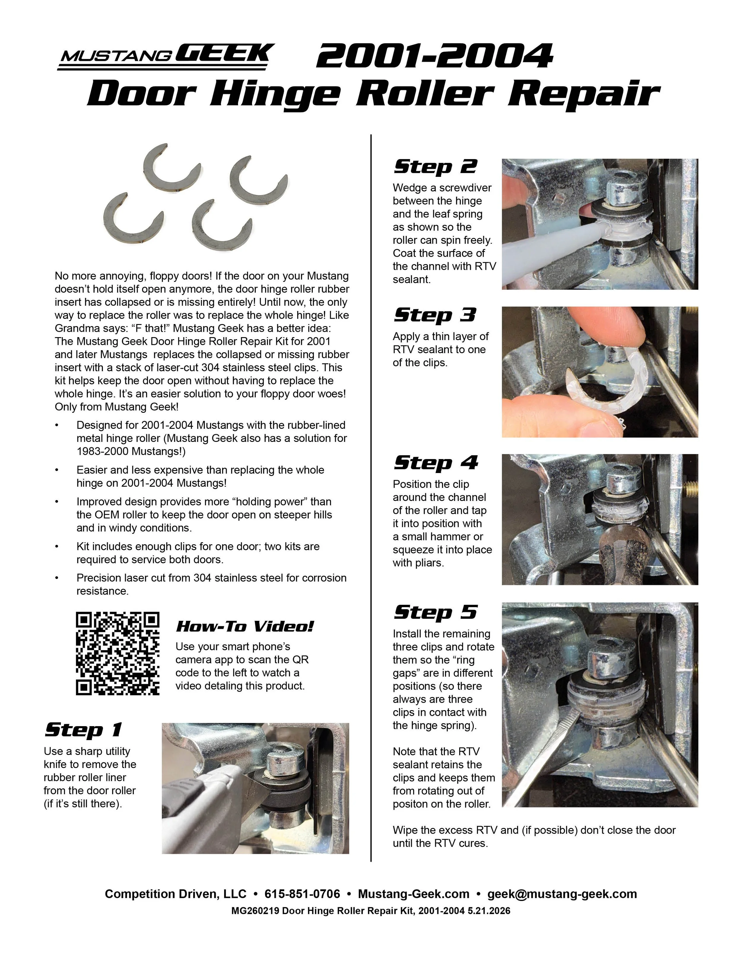 MG260219 Door Hinge Roller Repair Kit, 2001-2004.jpg