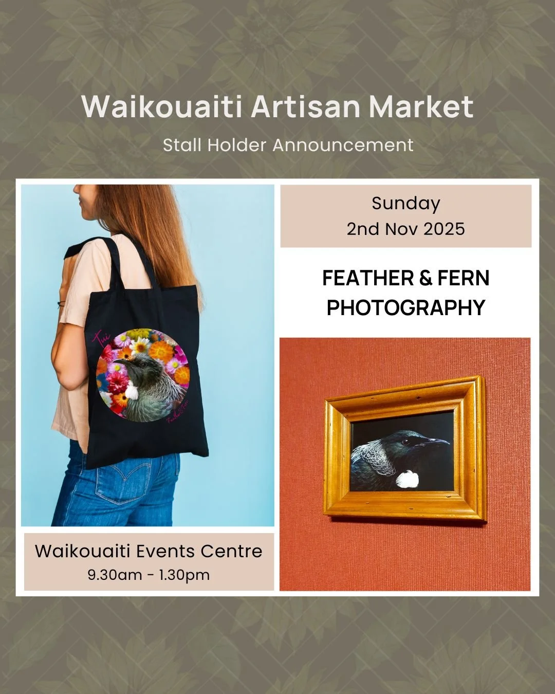 ✨ Stall Announcement &ndash; @feather.and.fernz ✨

#waikouaitimarket #otagoartisanmarket #otagoartisans