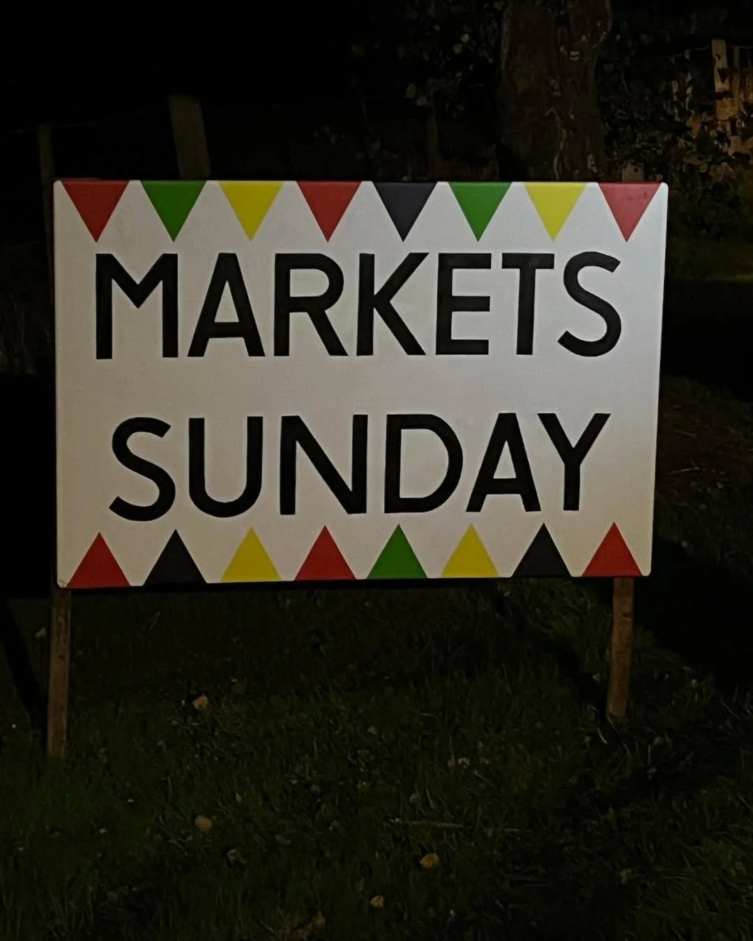 The signs went up last night, a little later than normal as they were getting an update. 

Hopefully we see you on Sunday.
