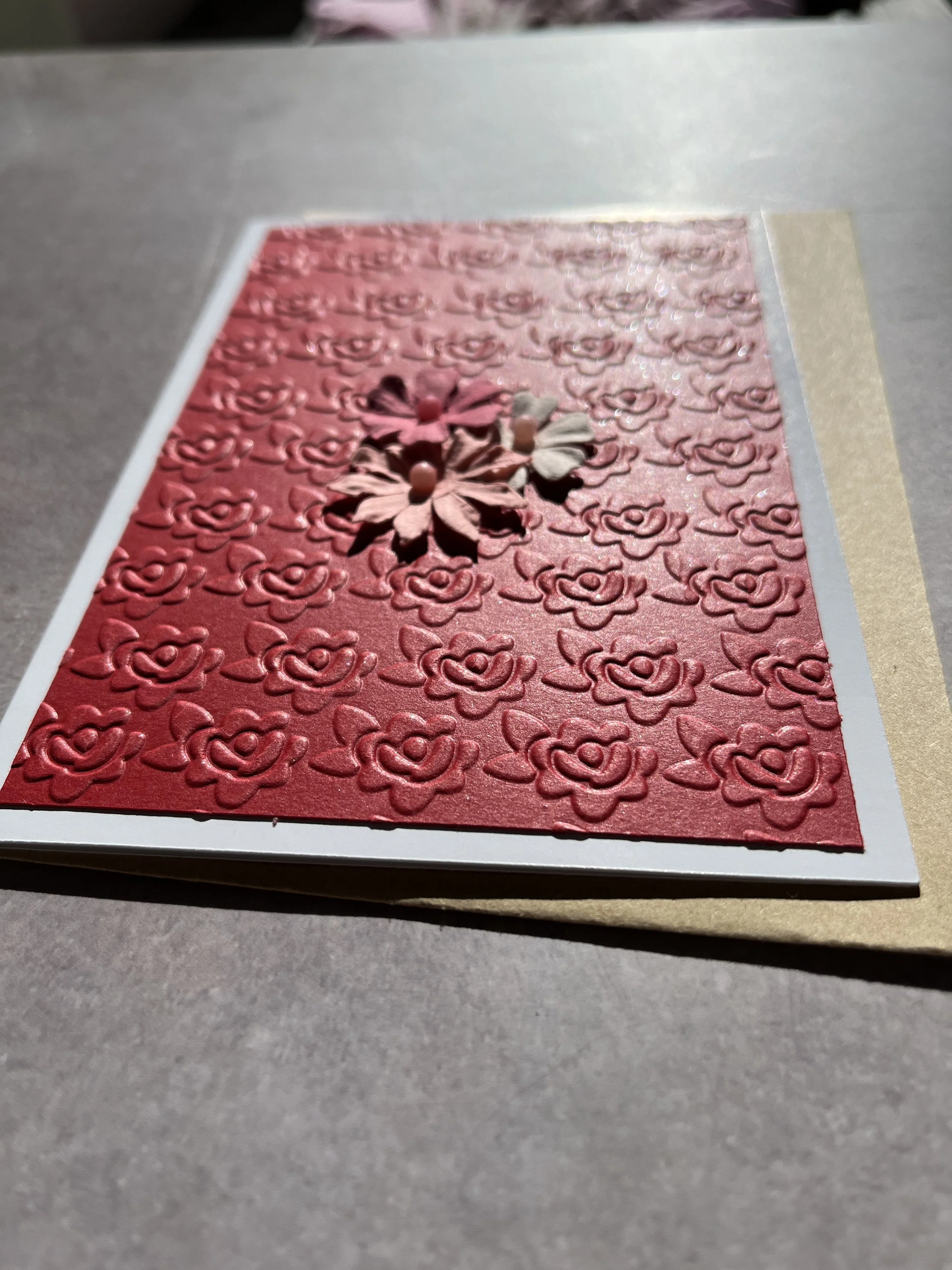 Embossed Floral Card – Handmade Design | Otago Artisan Market — Otago ...