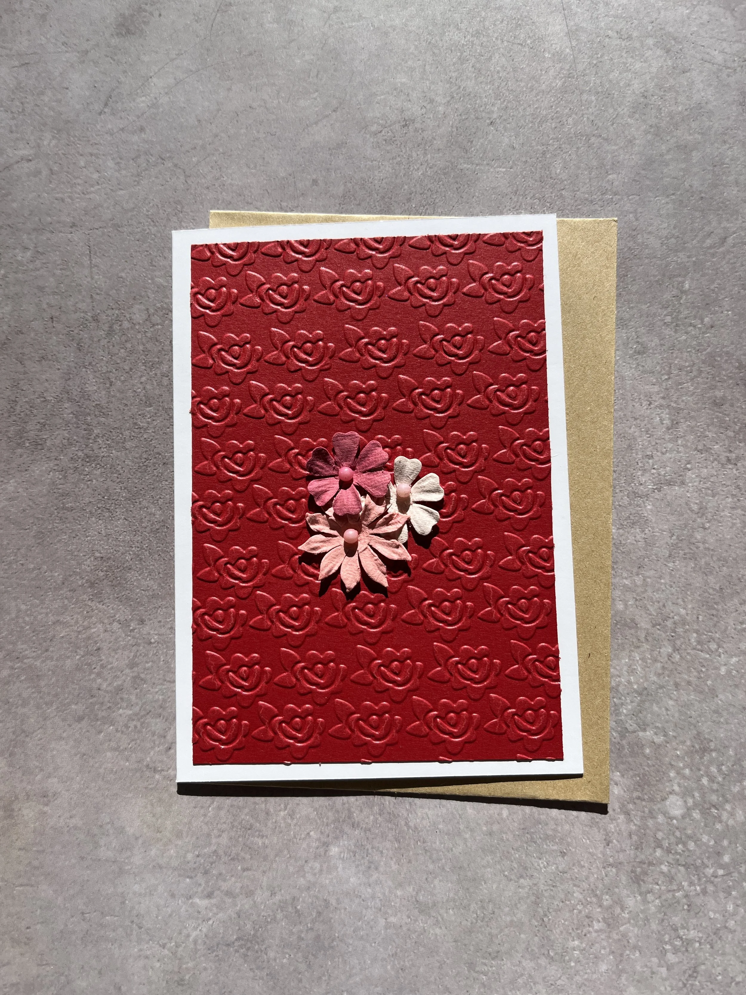 Embossed Floral Card – Handmade Design | Otago Artisan Market — Otago ...