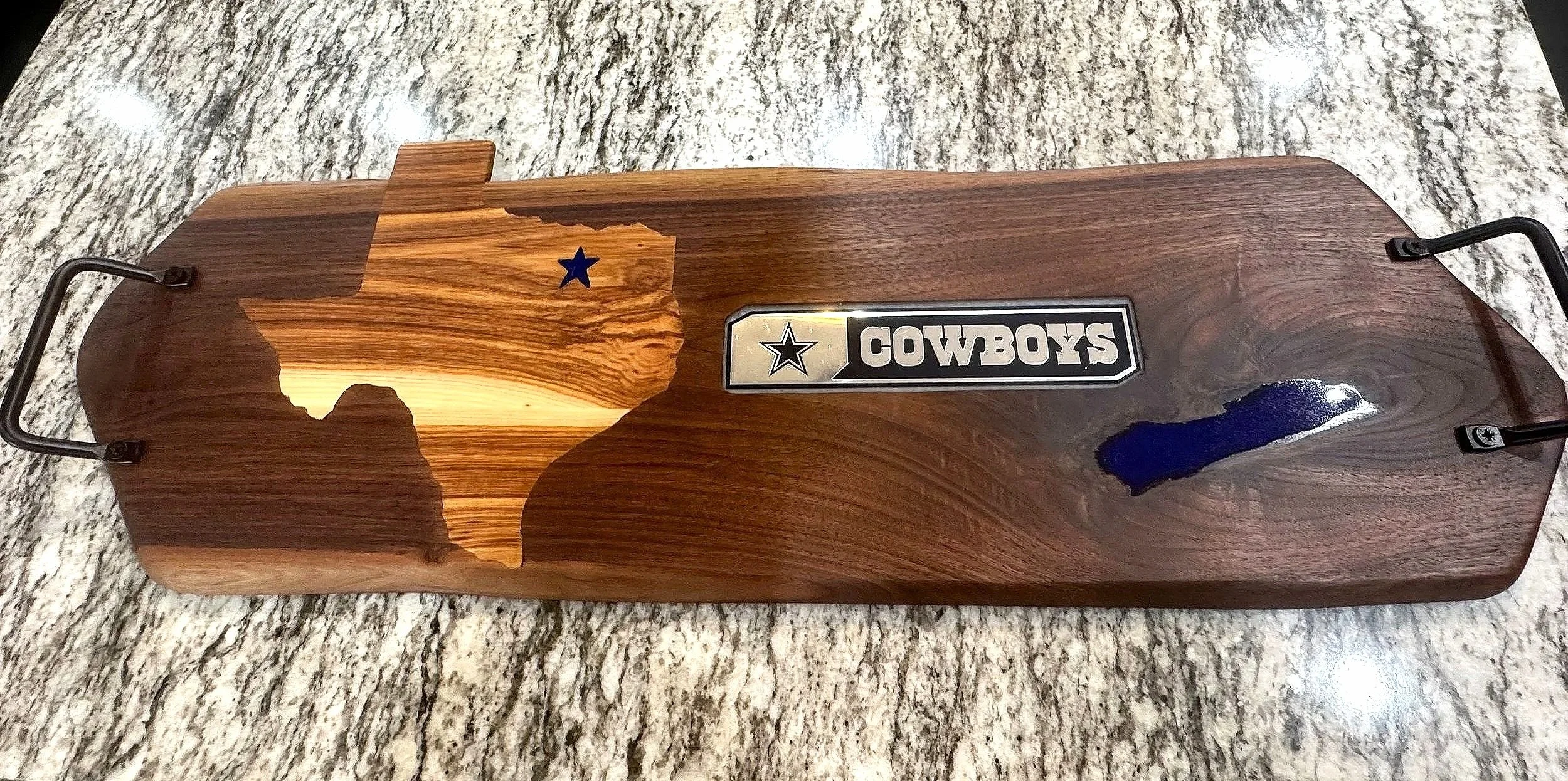 Walnut & hickory serving board