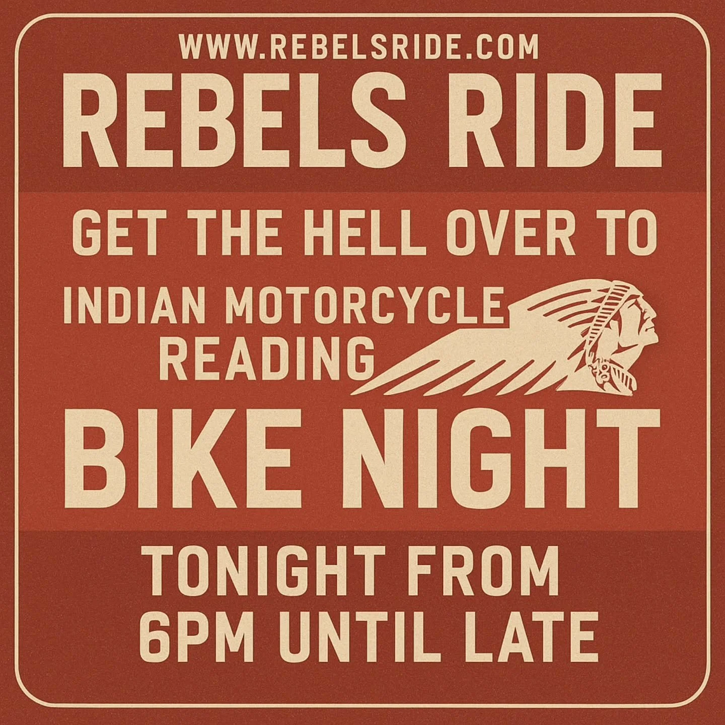Bike Night tonight at @rideworx @indianmotorcyclereadinguk @rg41_reading we are in attendance with our pop up. Come by say hello get involved, suns out - bikes out! #bikenight