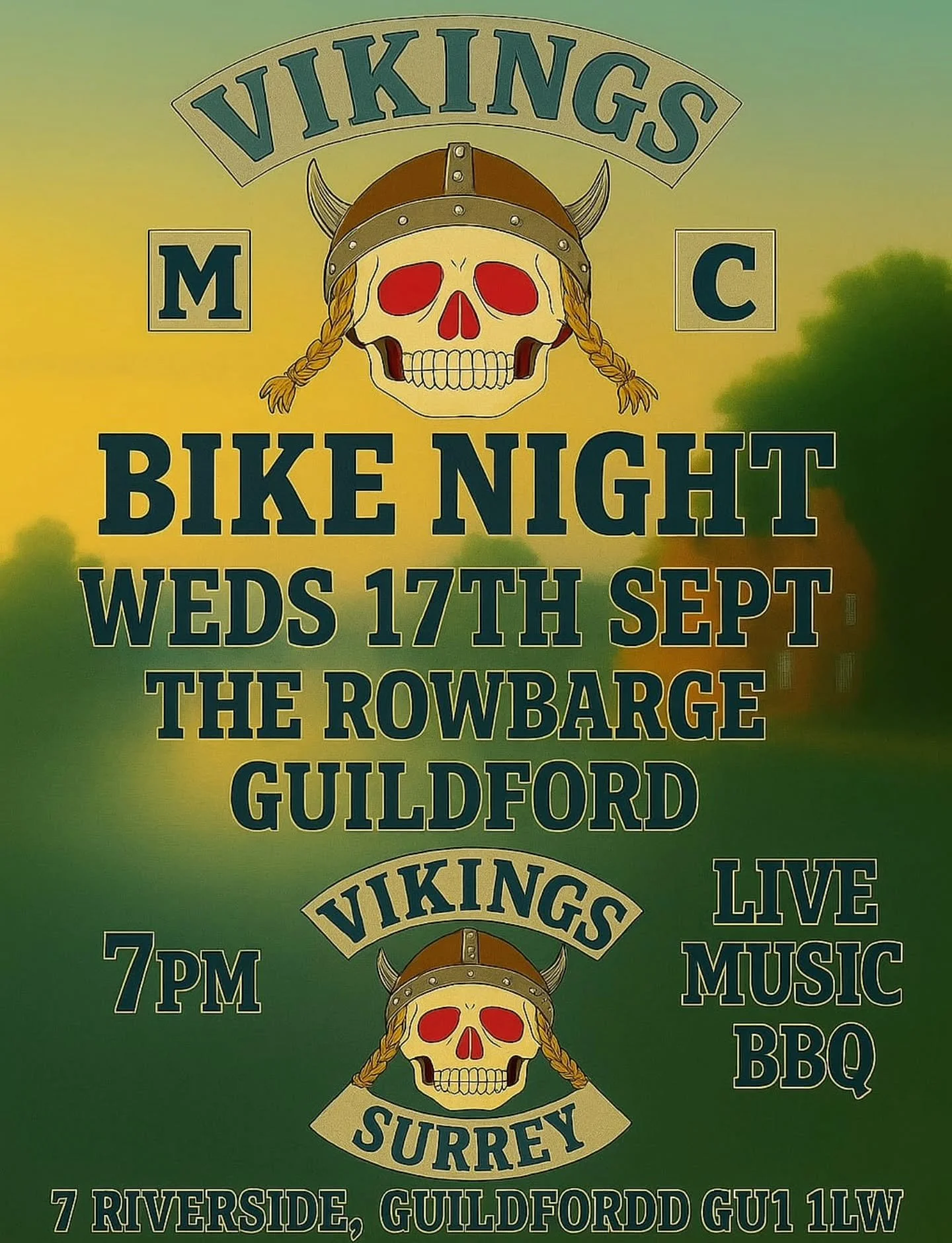 Bikes, Beers, BBQ and Vikings. Come down to the Vikings Bike Night - Weds 17th Sept, Guildford.

We'll be in attendance with the pop up, might even have an end of season sale. 

#BikeNight #ftw