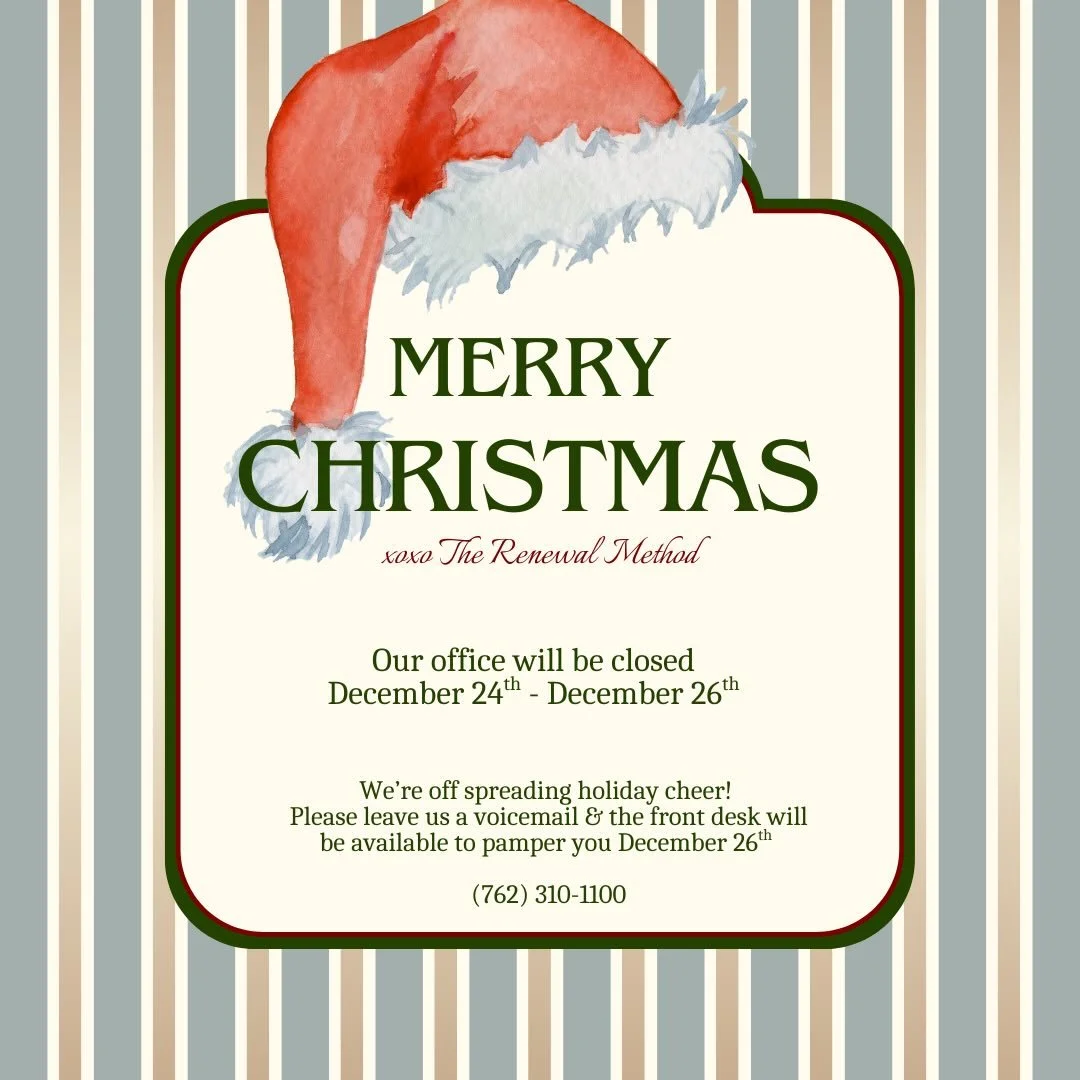 🎄Holiday Hours🎄

We will be closed December 24-26 to spread some holiday cheer. Leave us a voicemail, and we&rsquo;ll be back to pamper you December 29th! 🎅🏼

📞 (762) 310-1100