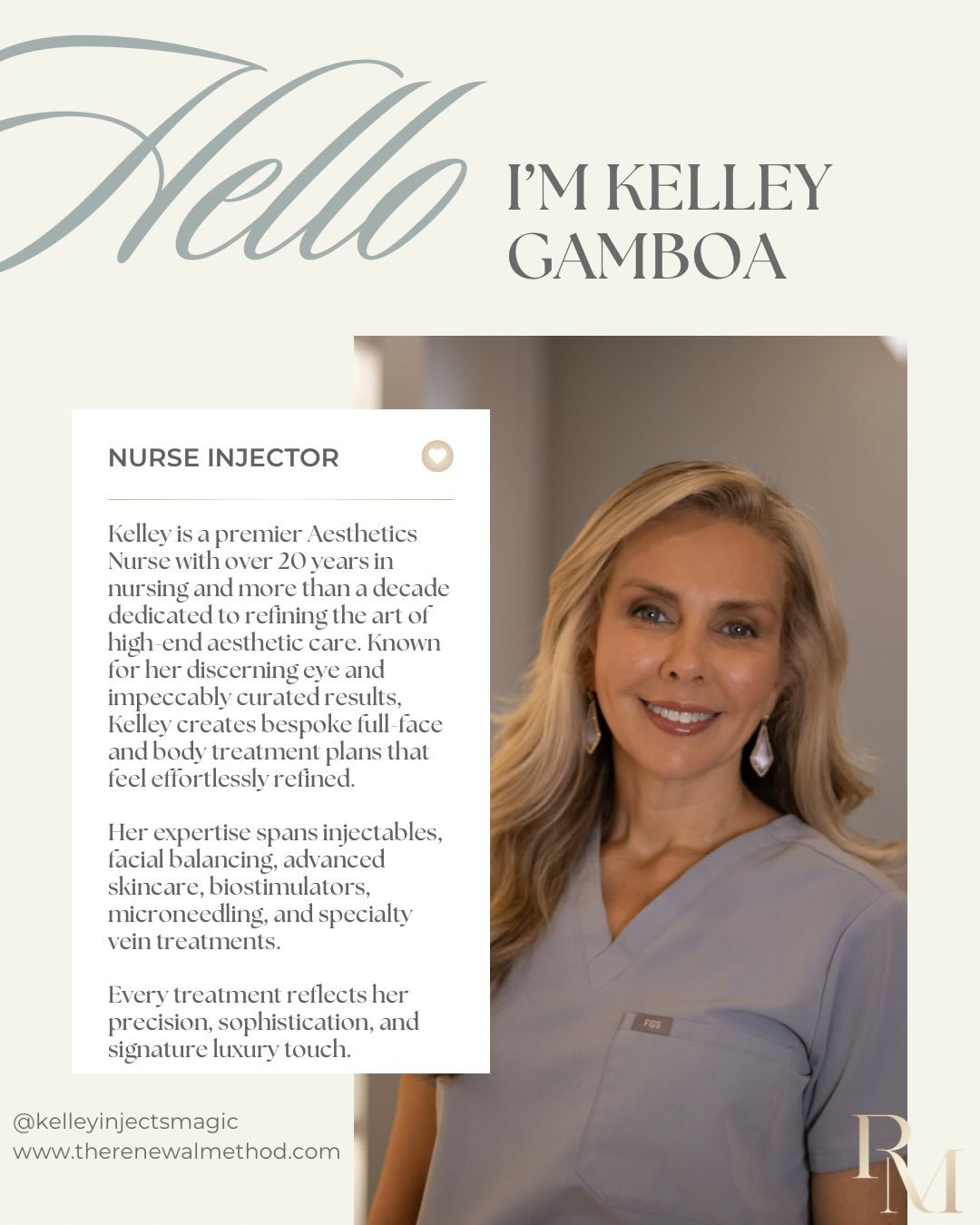 ✨ Meet Kelley Gamboa &ndash; Your Go-To for Effortless, Natural Beauty ✨

With over 20 years in nursing and more than a decade perfecting high-end aesthetics, Kelley is the definition of expertise and artistry. She&rsquo;s trained locally and across 
