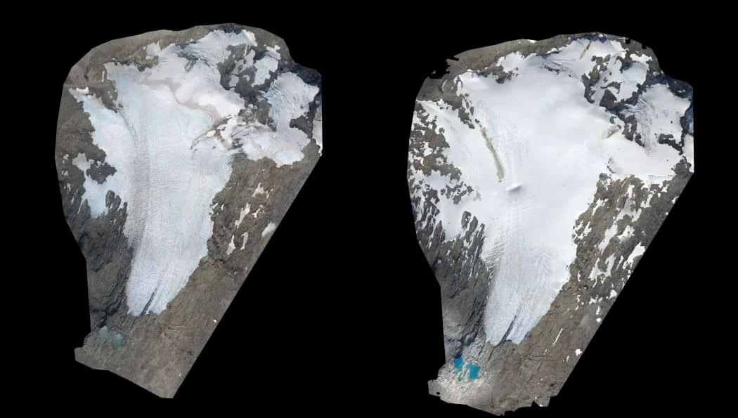 Images from the Snowline Survey showing recession on Brewster Glacier.