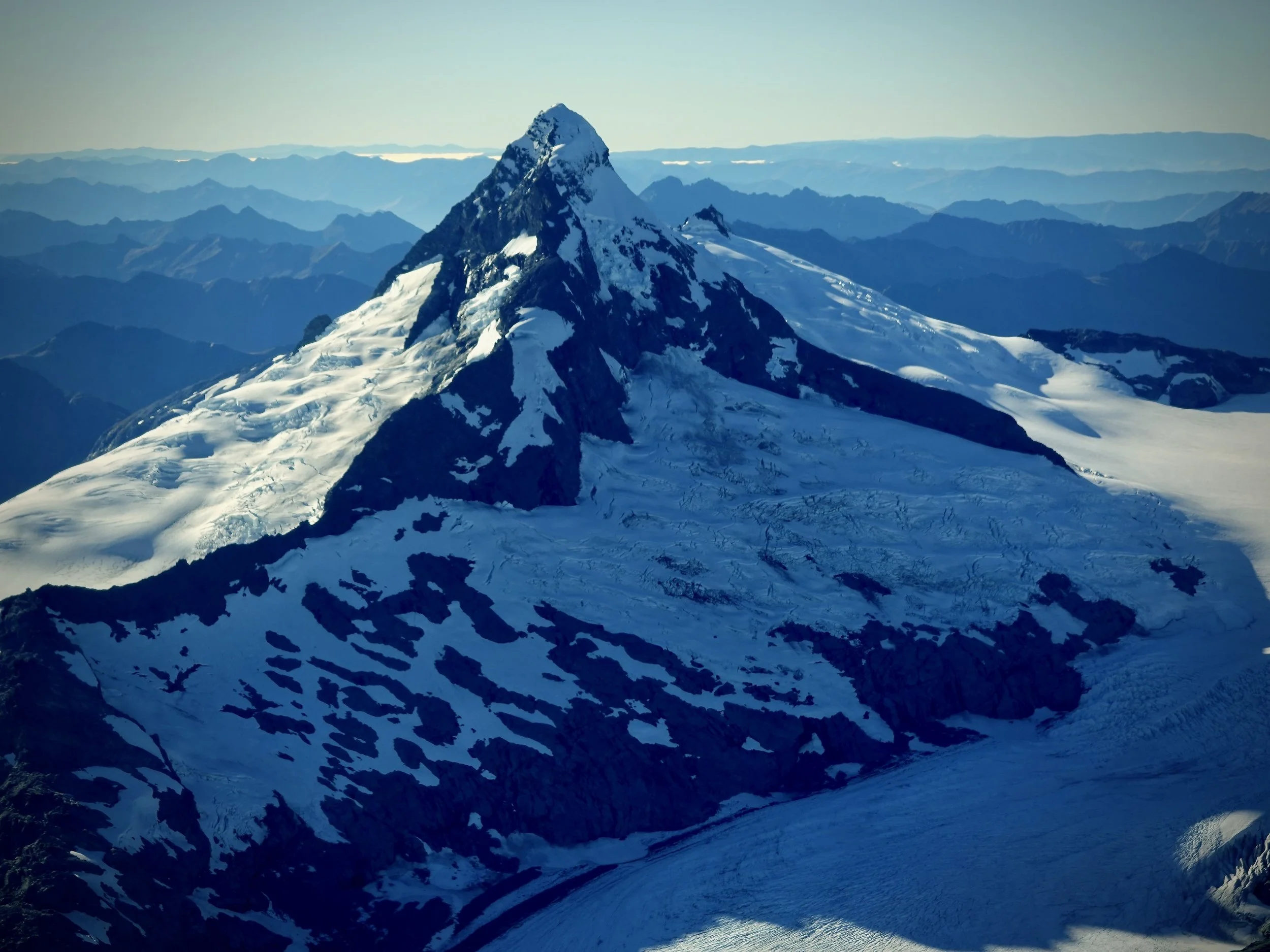An image of Tititea Mount Aspiring, a classic example of a glacial horn.