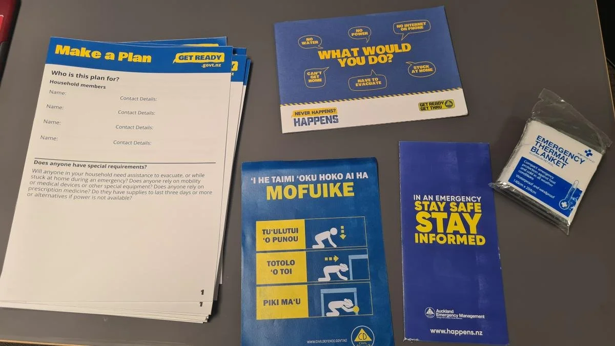 Hard copy emergency information resources.