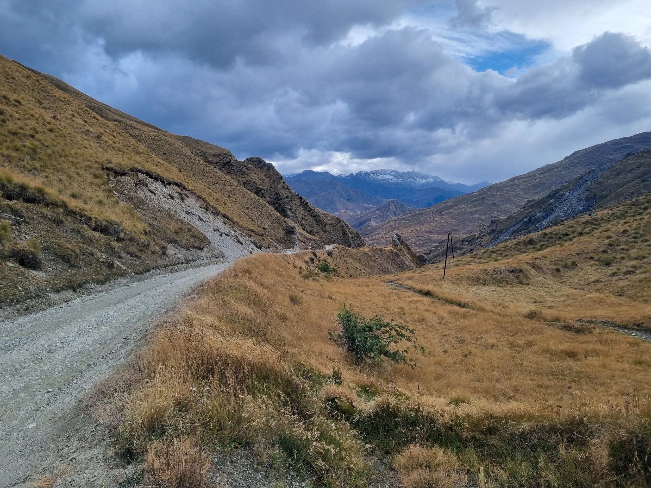 A road that has been blocked by a landslide