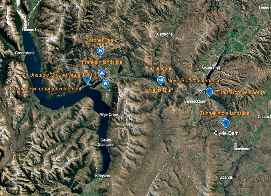 Google Earth Screenshot of the Field Trip
