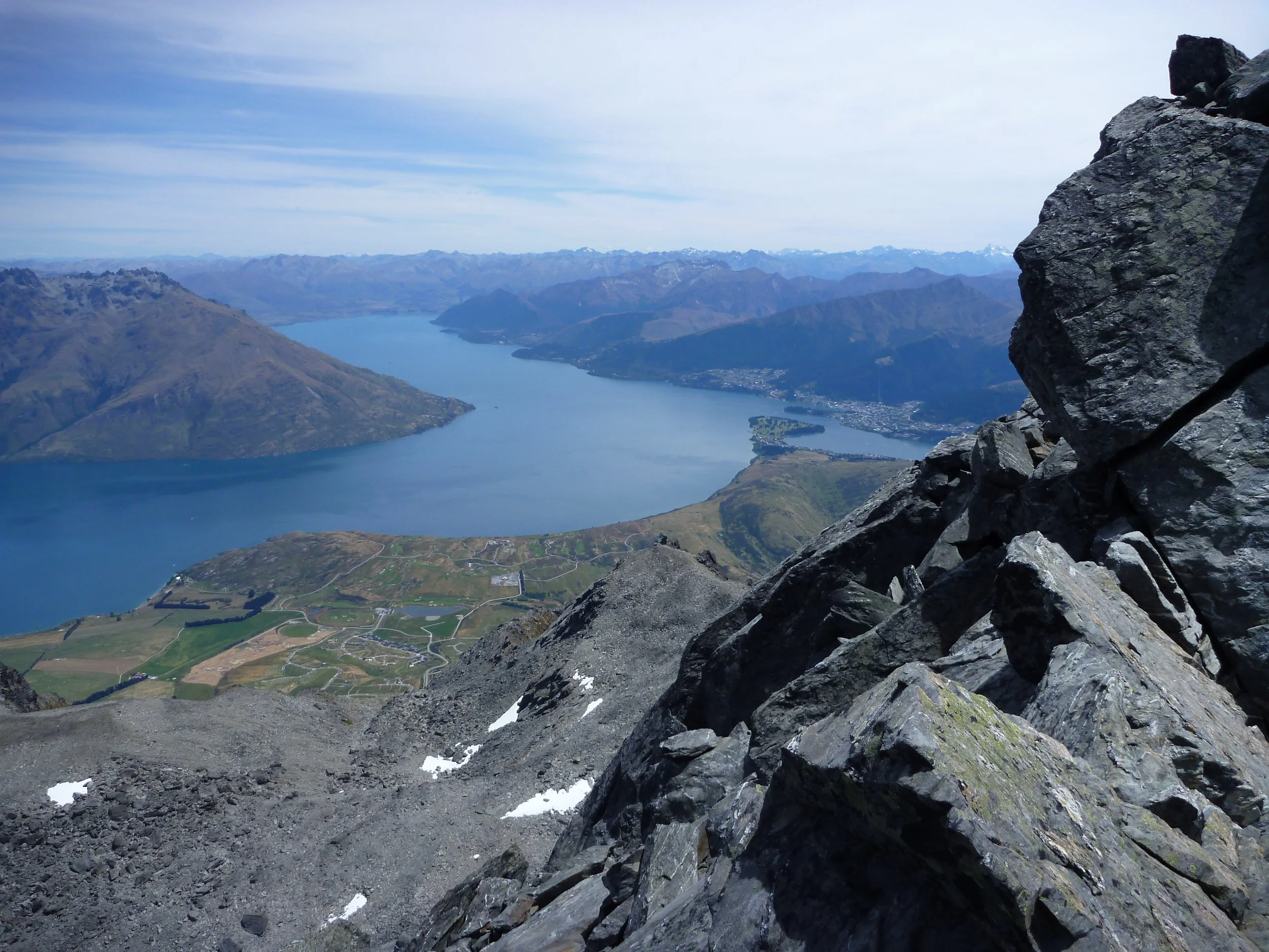 An image of Waimāori | Lake Wakatipu, an example of a glacier-carved finger lake.