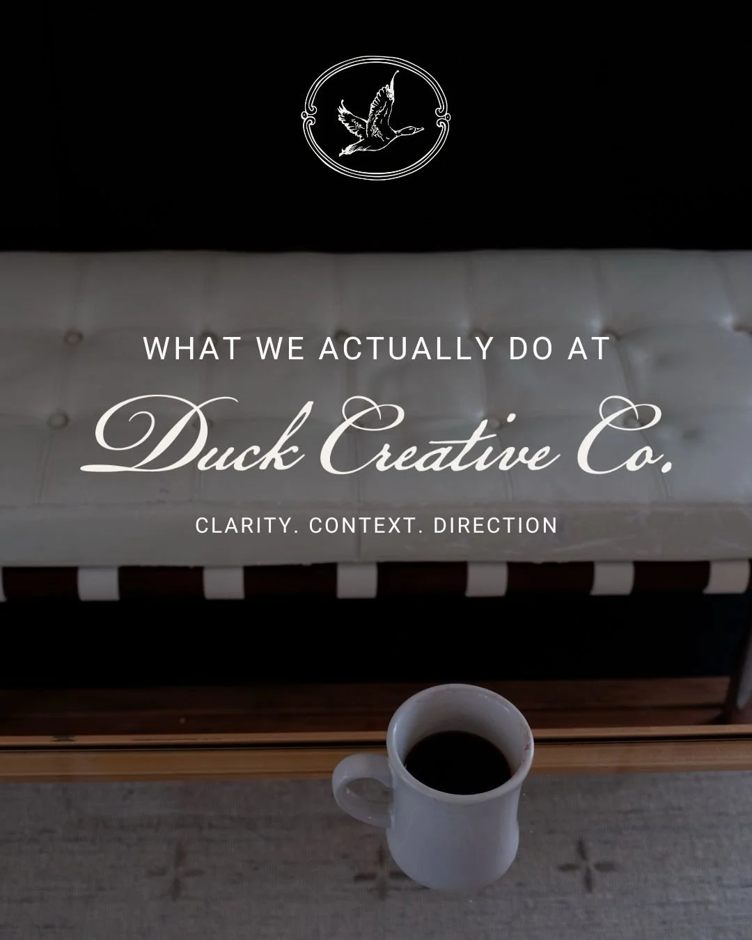 Most brands don&rsquo;t need more content.

They need clarity and context.

That&rsquo;s what we do at Duck Creative Co.

We look at where your brand is unclear and build the direction, identity, and content systems that make it work.

Because when a