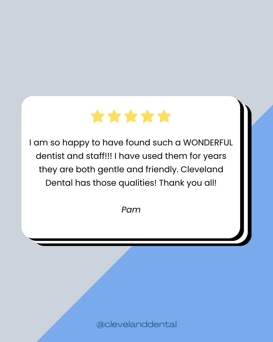 ⭐️ ⭐️ ⭐️ ⭐️ ⭐️ 
Gentle, friendly and professional.&rdquo; Thank you, Pam, for the kind words! We&rsquo;re so grateful to care for generations of smiles 😀🦷