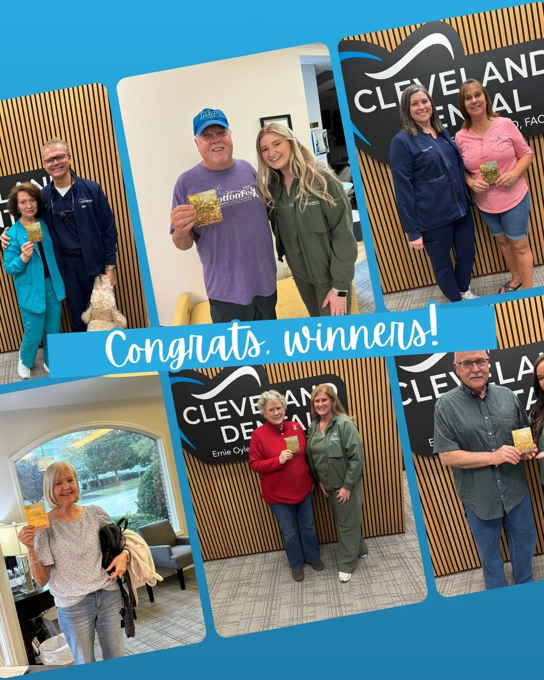 Here&rsquo;s a recap of last year&rsquo;s giveaway winners 🎉
Want a chance to win a $100 gift card this year? 
Leave us a review on Google and you could be our next winner.
Thank you for being part of the Cleveland Dental family!