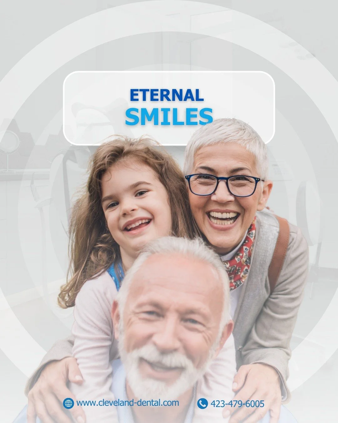 Eternal smiles for every generation 💙🦷
We take care of your family's smiles, from grandparents to grandchildren.