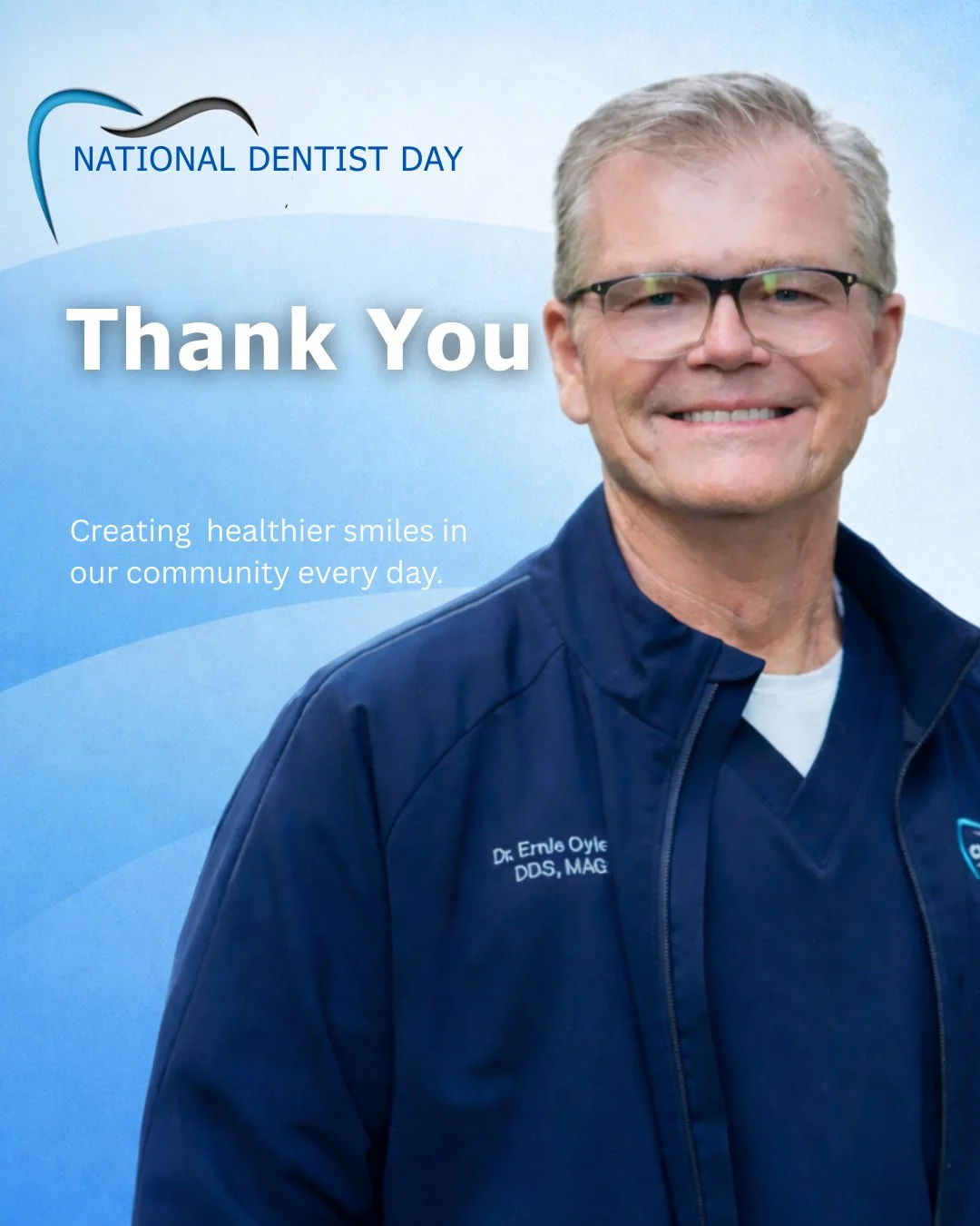 Today we celebrate the smiles behind the smiles. 🦷

Thank you, Dr. Oyler and Dr. Baylor, for your dedication, compassion, and commitment to keeping our community healthy one smile at a time. Happy National Dentist Day!