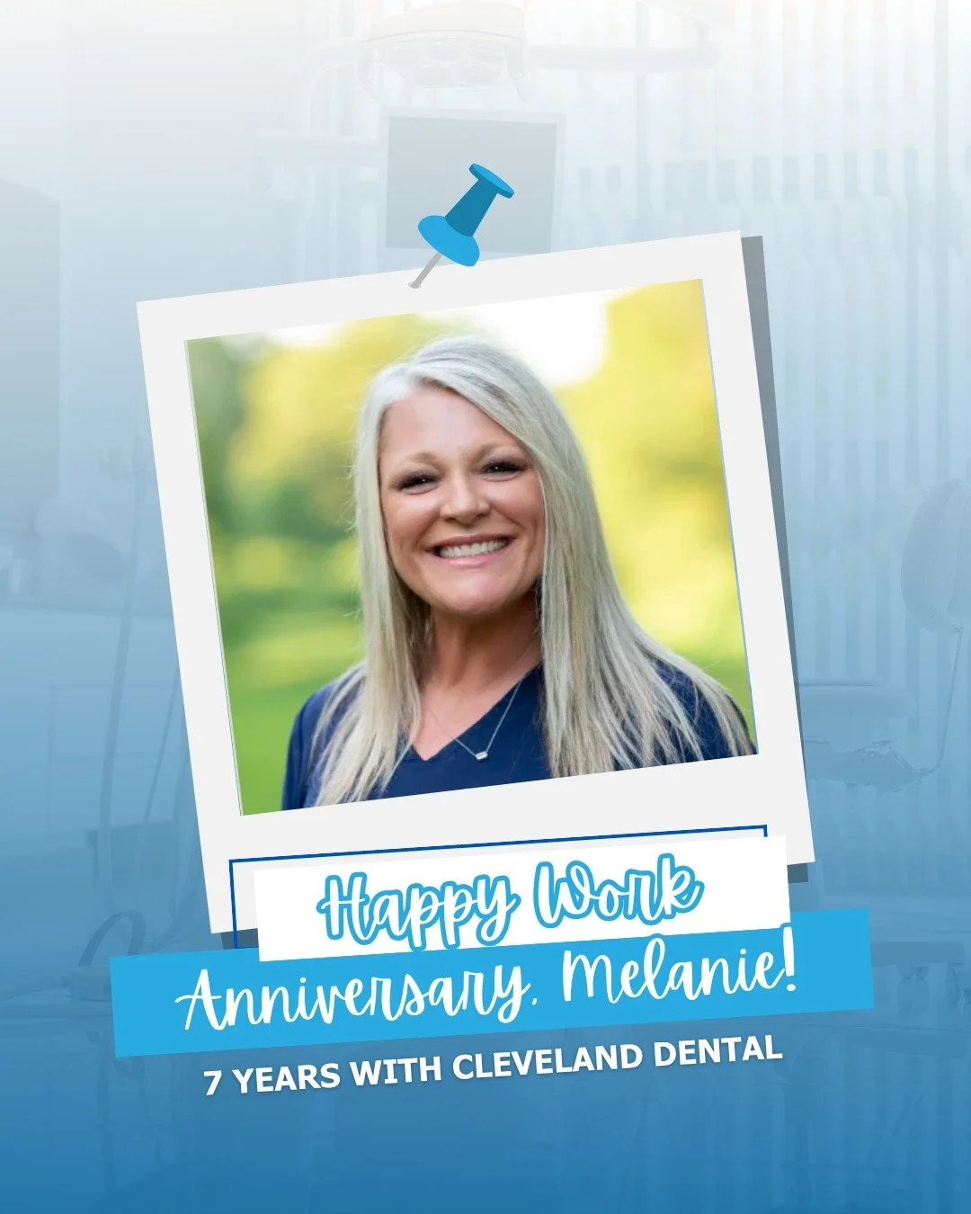 Happy Work Anniversary, Melanie! 🎉
We&rsquo;re celebrating 7 amazing years of your dedication, care, and hard work. Thank you for being such an important part of the Cleveland Dental team, we appreciate you!