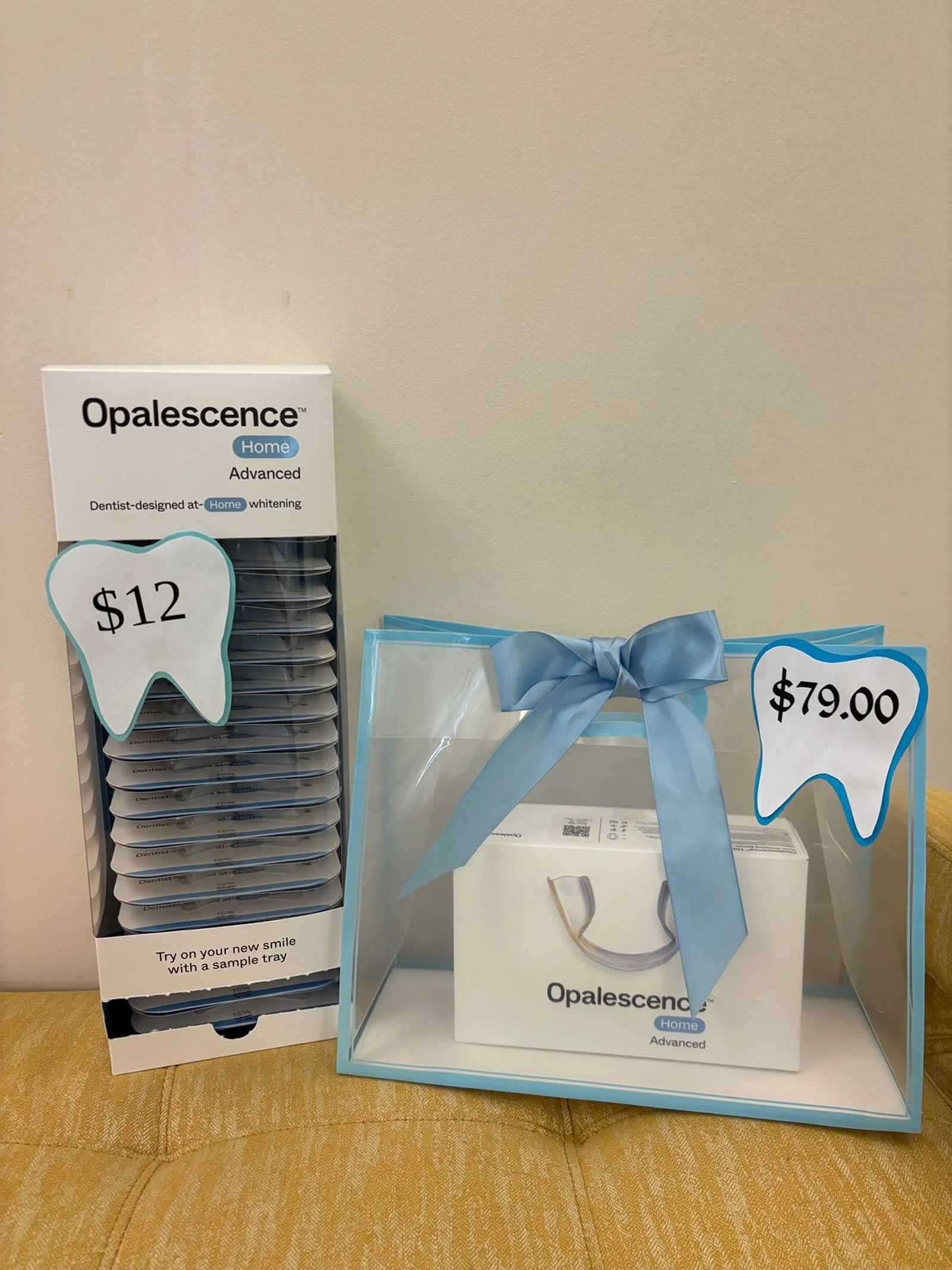 ✨ Our whitening products just got a fresh new look!
Introducing the newly rebranded Opalescence Home Advanced whitening trays 🦷✨

 Available as a 10-day kit or as a single trial tray so you can find the option that works best for you.
Call our offic