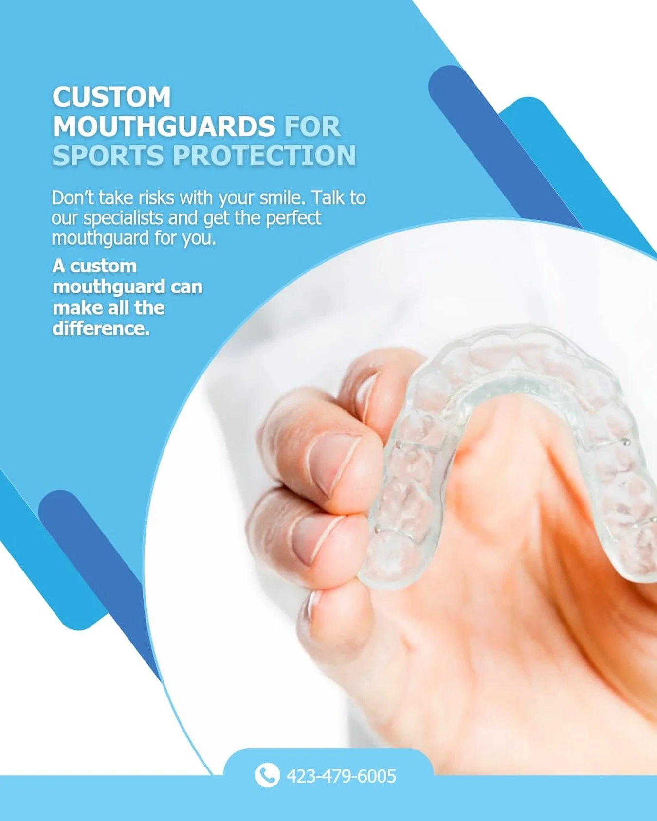 Protect your smile while playing the sports you love 🏈🦷

Our custom sports mouthguards are designed for comfort, protection, and a perfect fit helping keep your teeth safe during every game.