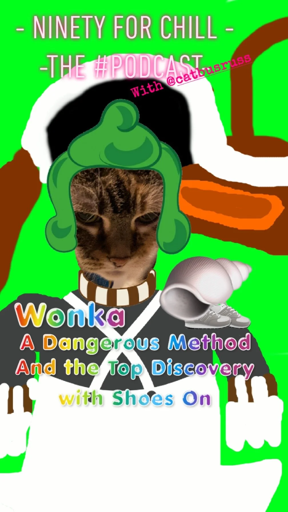 Eva the Queen Kitty in Oompa-Loompa cosplay