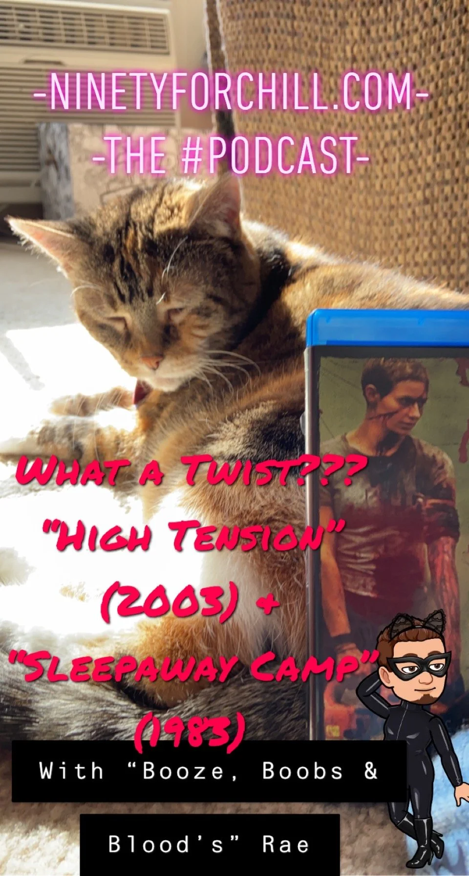 Eva the Queen Kitty with the "High Tension" blu-ray