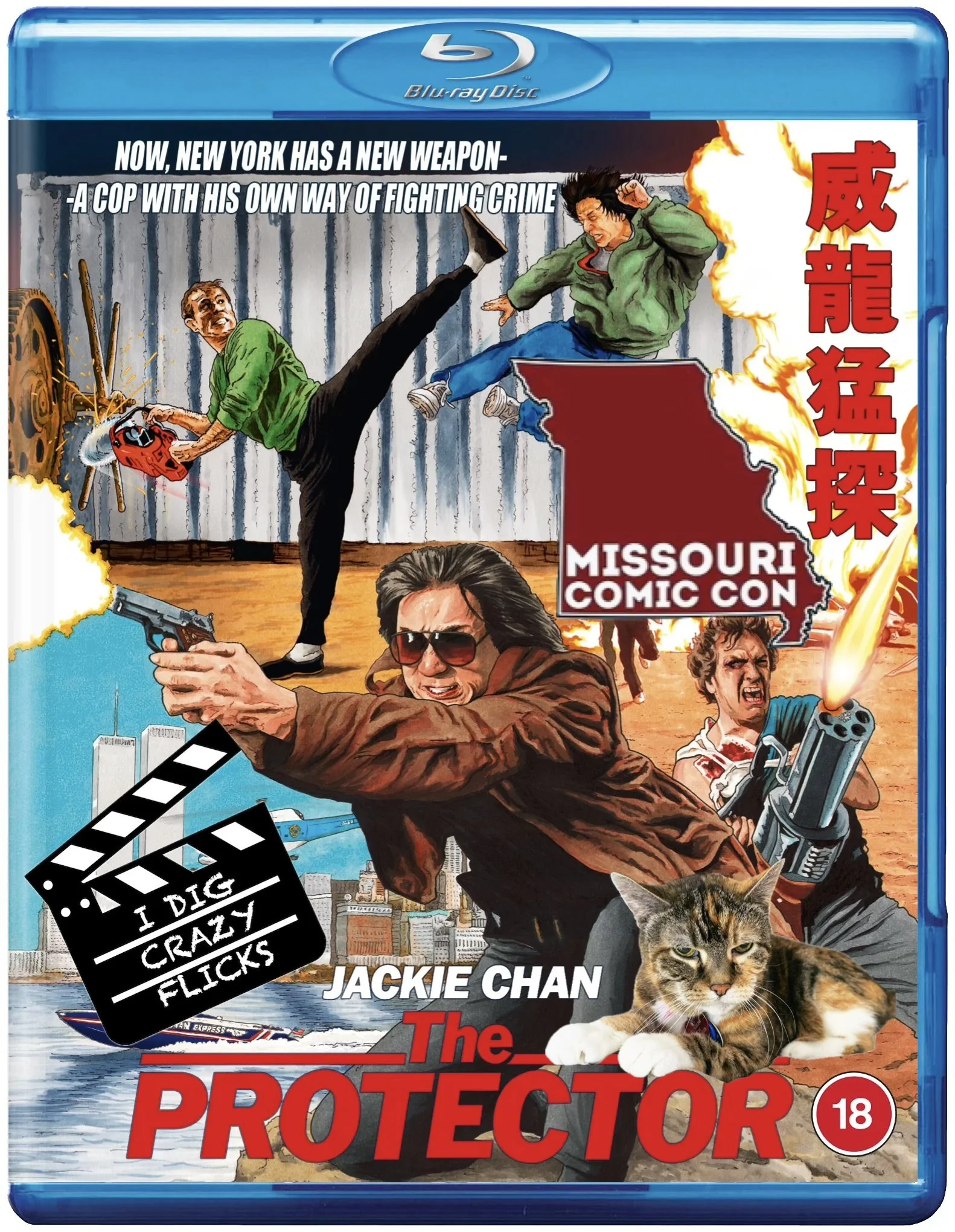Blu-ray art for The Protector...featuring Eva: The Queen Kitty
